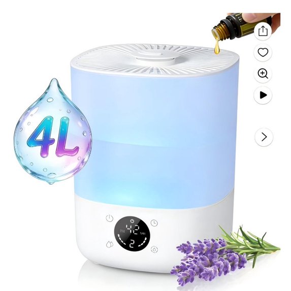 4L Top Fill Humidifiers for Bedroom