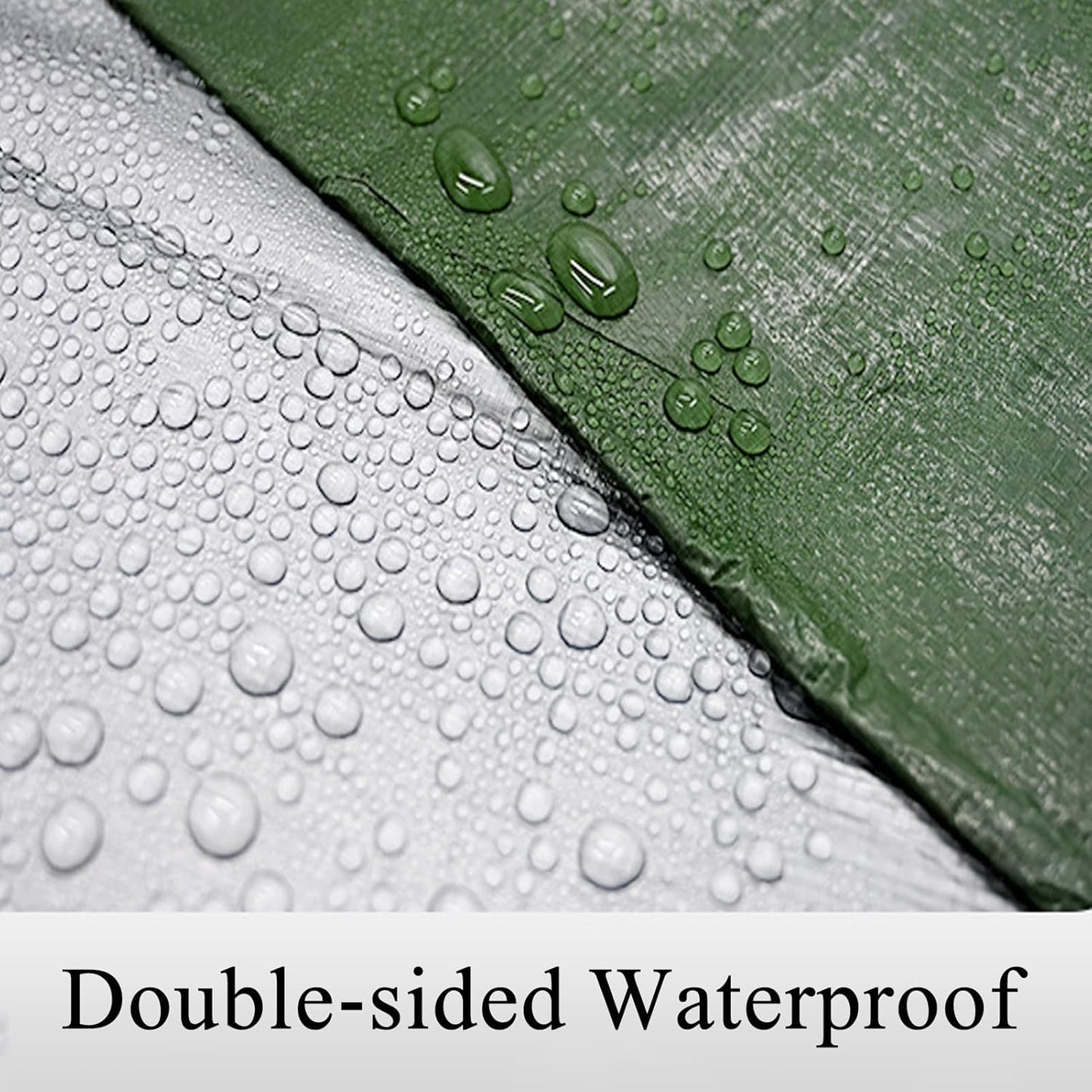 BN-LINK 9×9 Feet Tarp Cover, Waterproof & Weather Proof Multipurpose Protective Cover with Aluminum Grommets Every 6.5 ft, Heavy Duty Poly Tarp for Camping, Tent, Car, Green