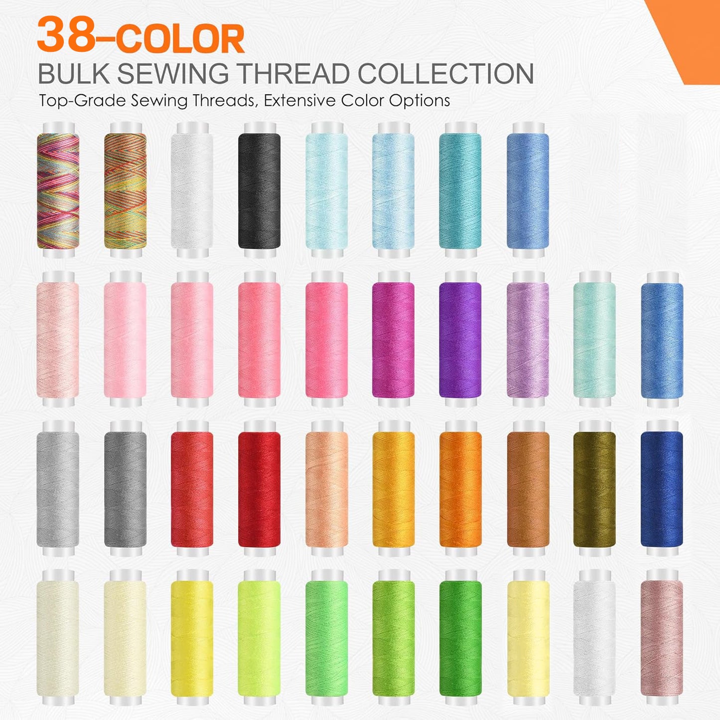 Behome Sewing Kit for Adults, 201Pcs Needle and Thread Kit, Portable Sewing Supplies Accessories for Emergency Clothing Repairs, Travel, and Home Mending