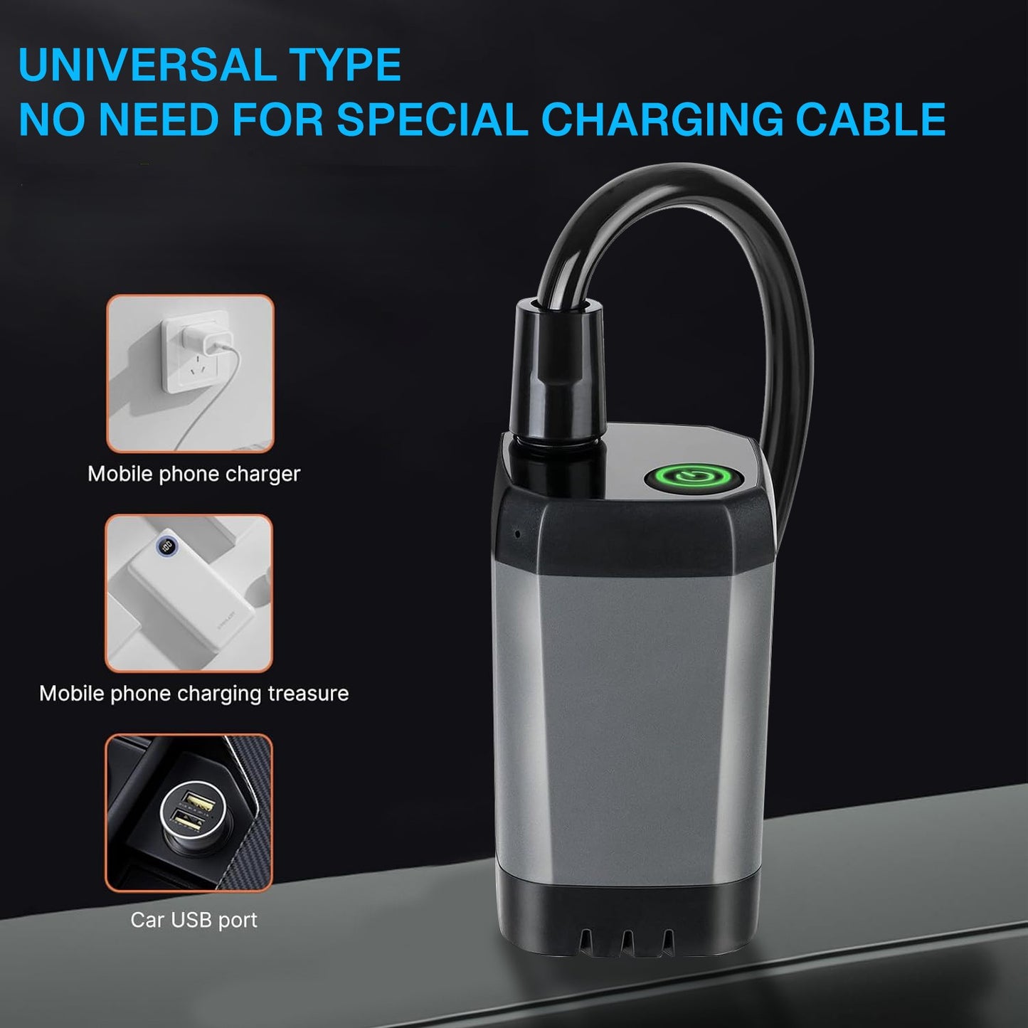 BN-LINK Portable Shower, 6000mAh Rechargeable Camping Shower, LED Display Outdoor Shower for Camping, Beach, Travel, Hiking, Pet Cleaning,Gray