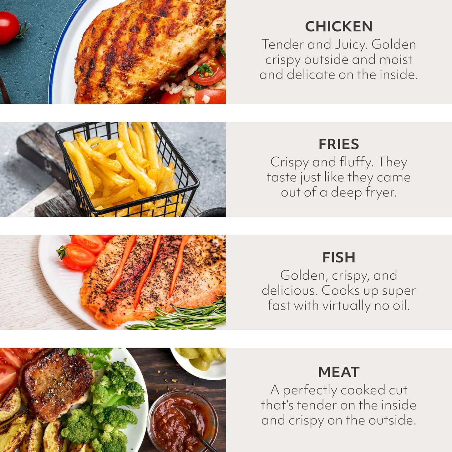 Behome 6QT Air Fryer, 8-in-1 Compact Airfryer for Roast, Broil, Dehydrate,Quick& Easy Meals,Visible Window,Black