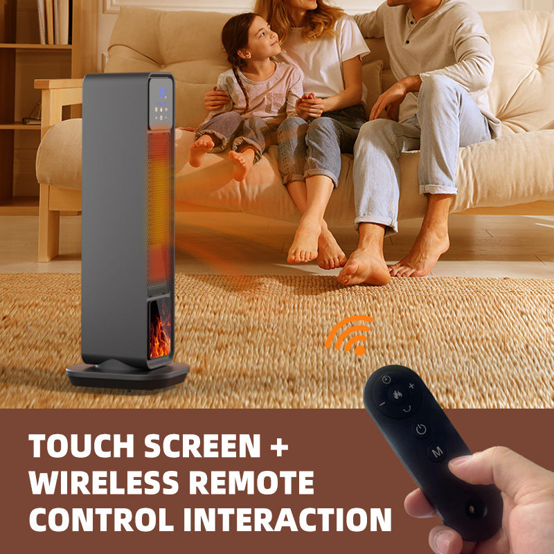 Behome Space Heater Indoor, 24’’ Electric Heaters with Remote & Thermostat, 3 Modes & 70°Oscillation & 12H Timer, Portable Room Tower Space Heater for Office, Bedroom, Large Room