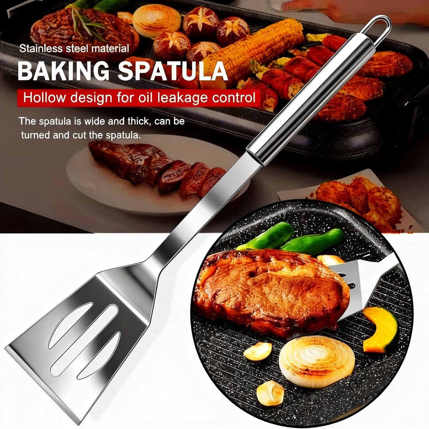 BN-LINK 20pcs BBQ Grill BBQ Accessories, Stainless Steel Grill Tools Set with Carry Bag,Barbecue Grill Accessories,BBQ Utensils,Camping & Tailgating