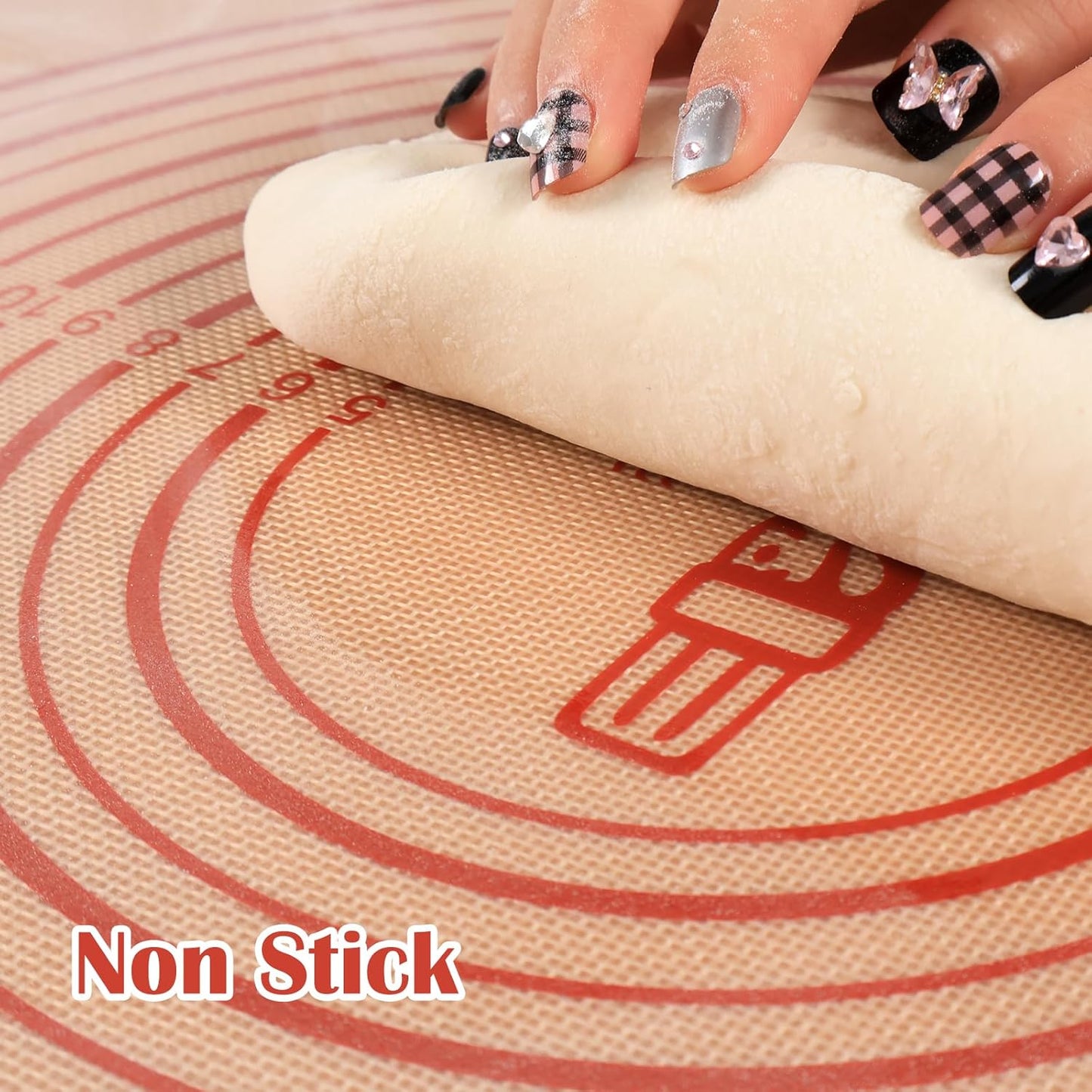 Behome Silicone Baking Mat, 28x20 Inch Extra Large Cookie Bread Rolling Mats Sheet, Non Slip Non Stick Silicone Mats for Kitchen Counter