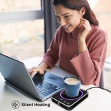 BN-LINK Coffee Mug Warmer with Light, Electric Cup Warmer for Desk with 3 Temperature Settings, Auto Shut Off, Beverage Warmer for Heating Coffee, Milk, Tea and Hot Chocolate(Black)