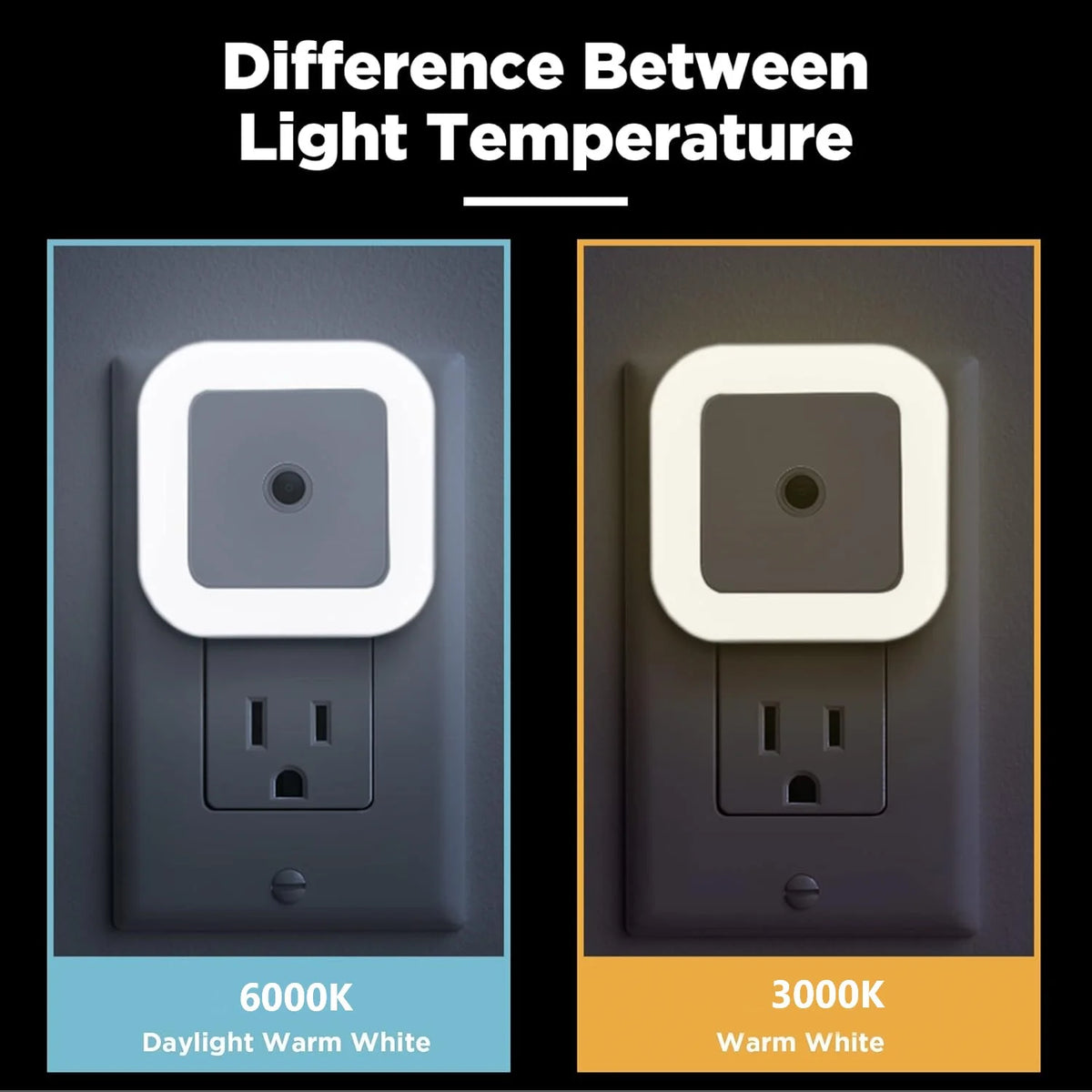 BN-LINK Night Light with Smart Sensor, Auto-On/Off, Dusk to Dawn Night Lights Plug into Wall 6-Pack, LED Night Lamp for Bedroom, Bathroom, Hallway, White