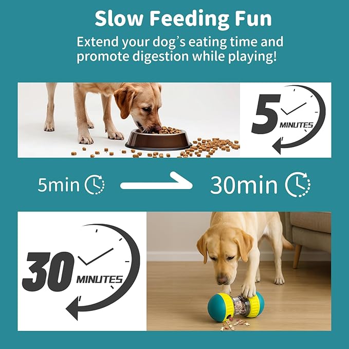 BN-LINK Interactive Dog Toys, Adjustable Treat Dispensing Dog Puzzle Toys to Keep Them Busy, Slow Feeder for All Dog Breeds, Promotes Digestion & Reduces Boredom