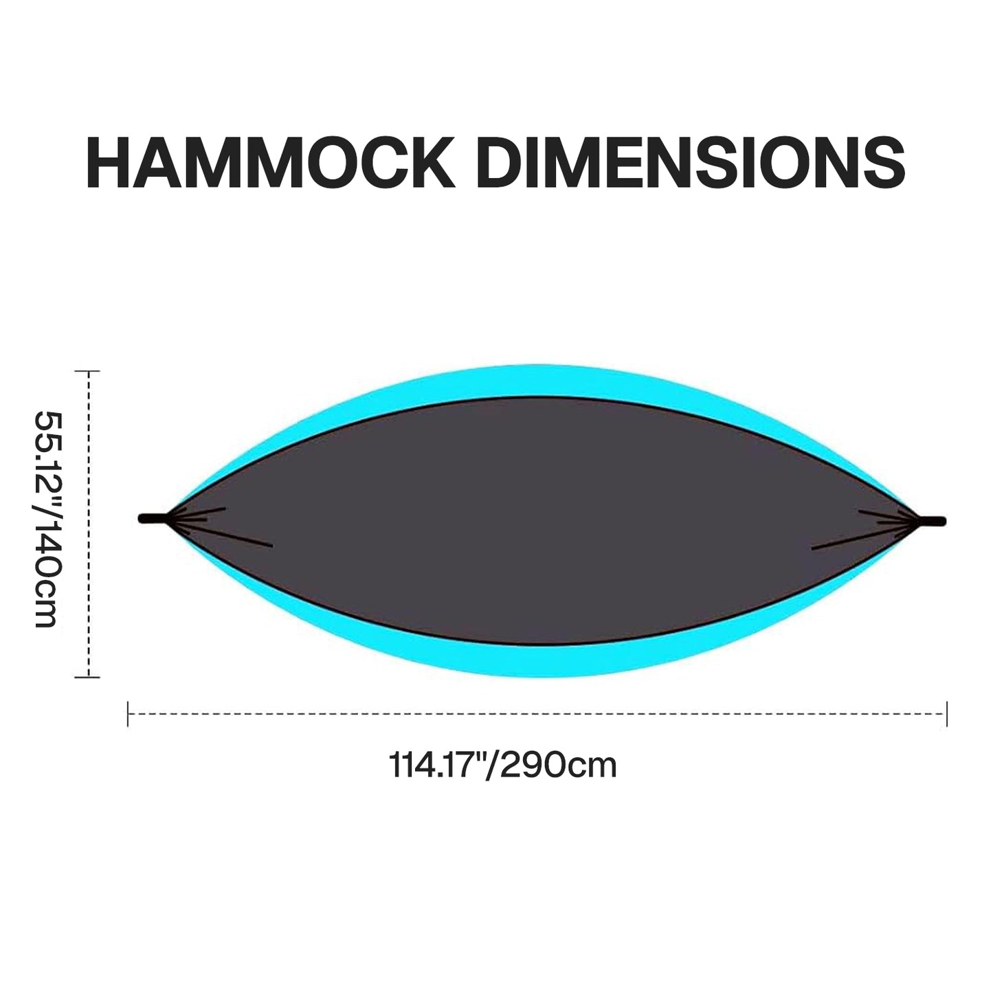 BN-LINK Camping Hammock with Mosquito Net, Portable Parachute Hammocks with Tree Straps for Outdoor Backpacking,Beach,Backyard,Patio,Hiking,440 lb Capacity, Blue Gray
