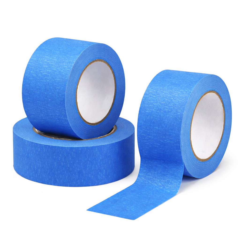 BN-LINK 3 Rolls Painters Tape, 2 In x 60 Yards Masking Tape, Multi-Purpose Blue Tape, Protects Surfaces and Removes Easily for DIY Artist Craft Arts, Decoration, Drafting