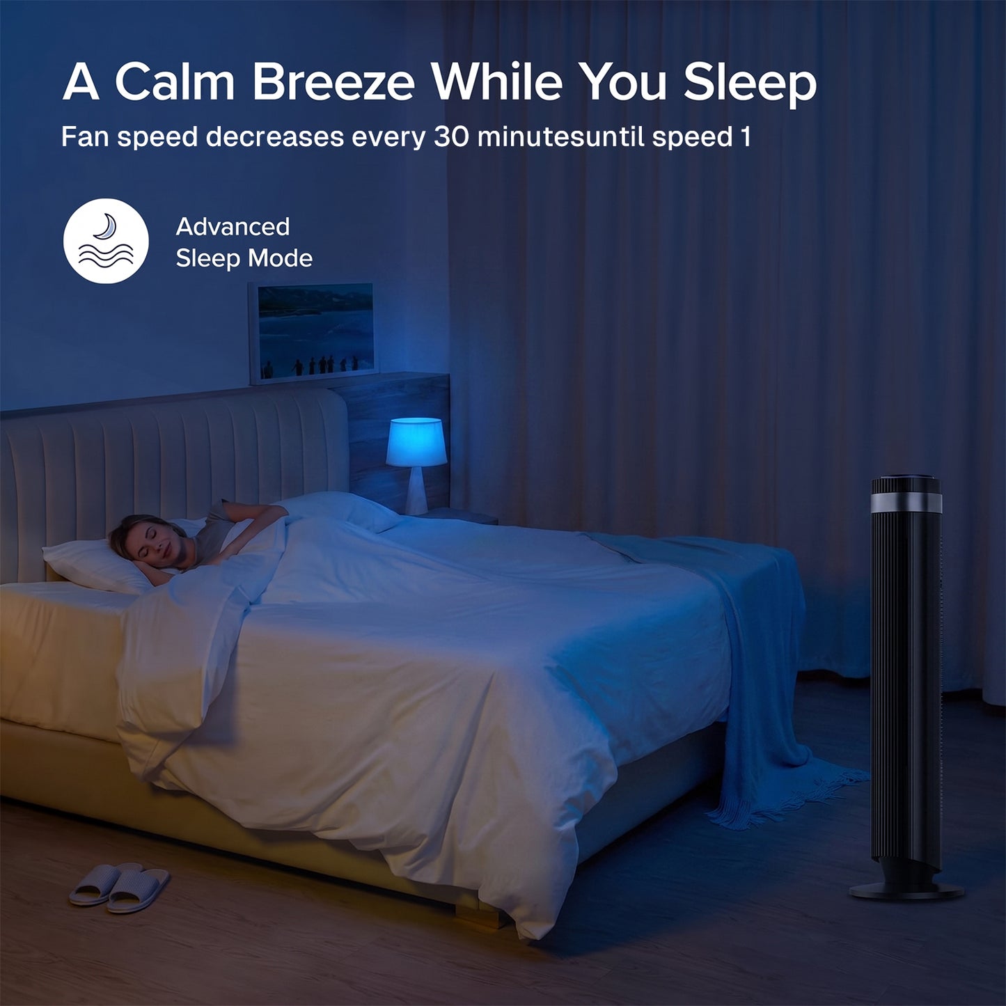 Behome 36 inch Tower Fan with Remote Control, Quiet 60°Oscillating Standing Fan with Auto-off Timer, 5 Speeds and 4 Modes for Bedroom, Kitchen and Office