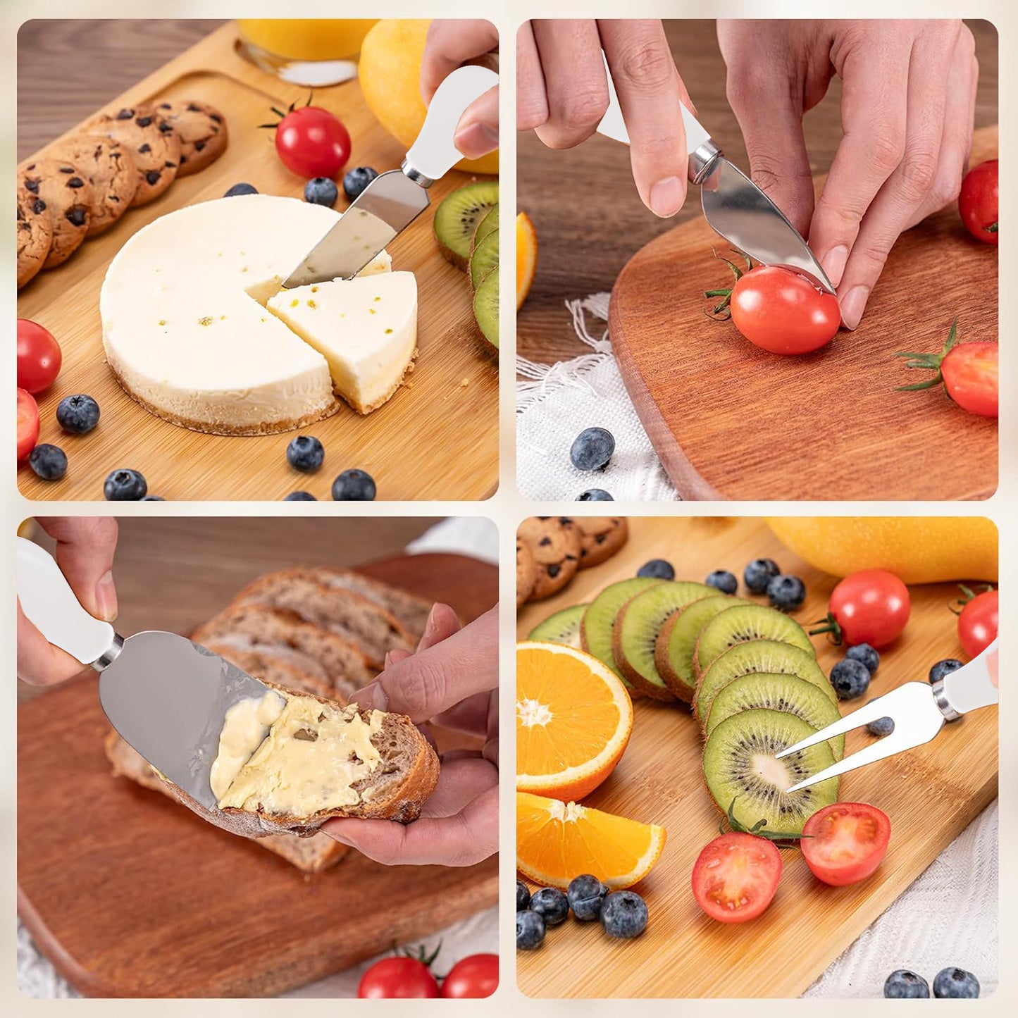 BN-LINK Charcuterie Board Set, Large Cheese Board Set with Accessories, Natural Bamboo Charcuterie Tray Cheese Platter, House Warming Gift & Wedding Gift