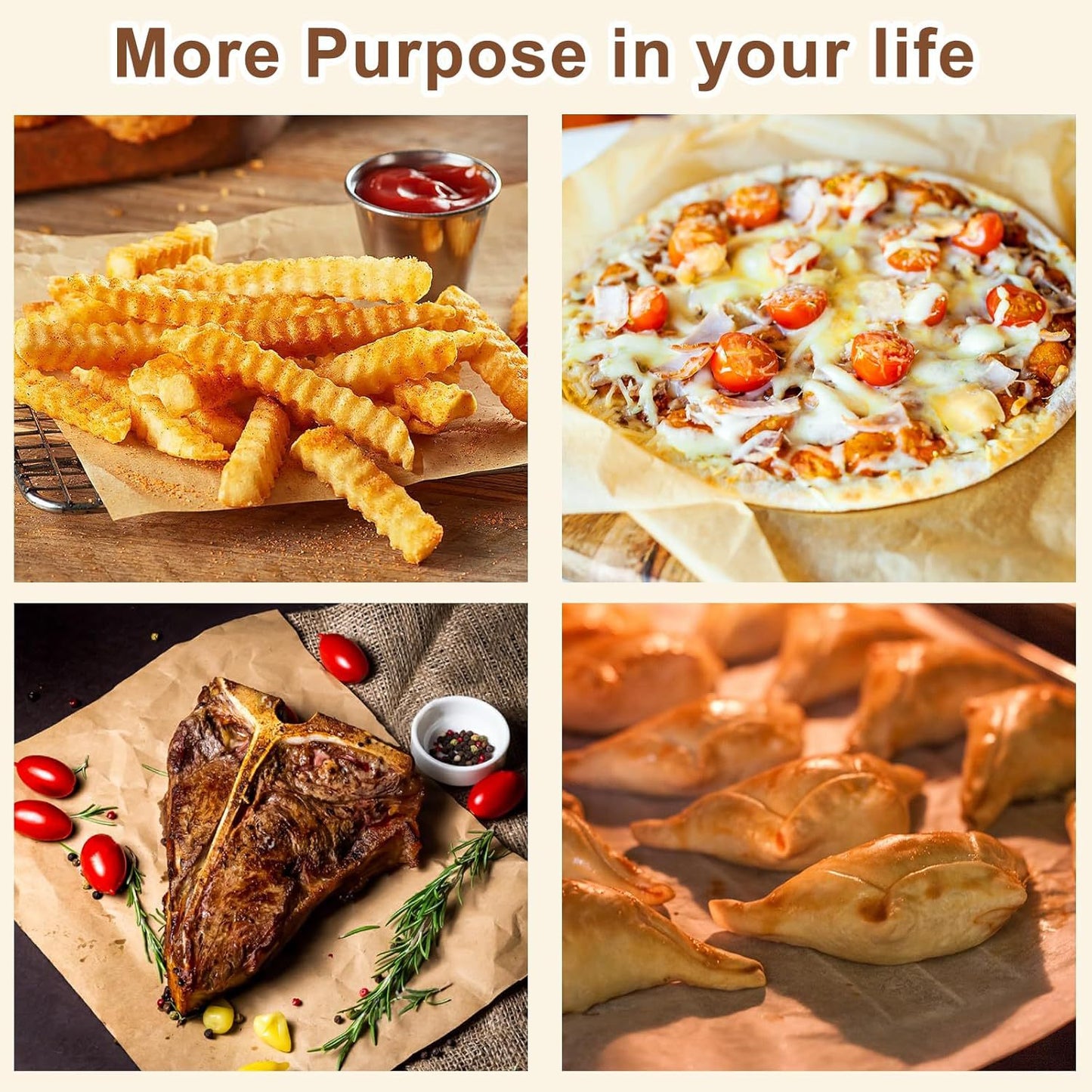 Behome 200 Pcs Parchment Paper Baking Sheets, 12 x 16 Inches Non-Stick Unbleached Precut Baking Parchment for Baking Grilling, Air Fryer