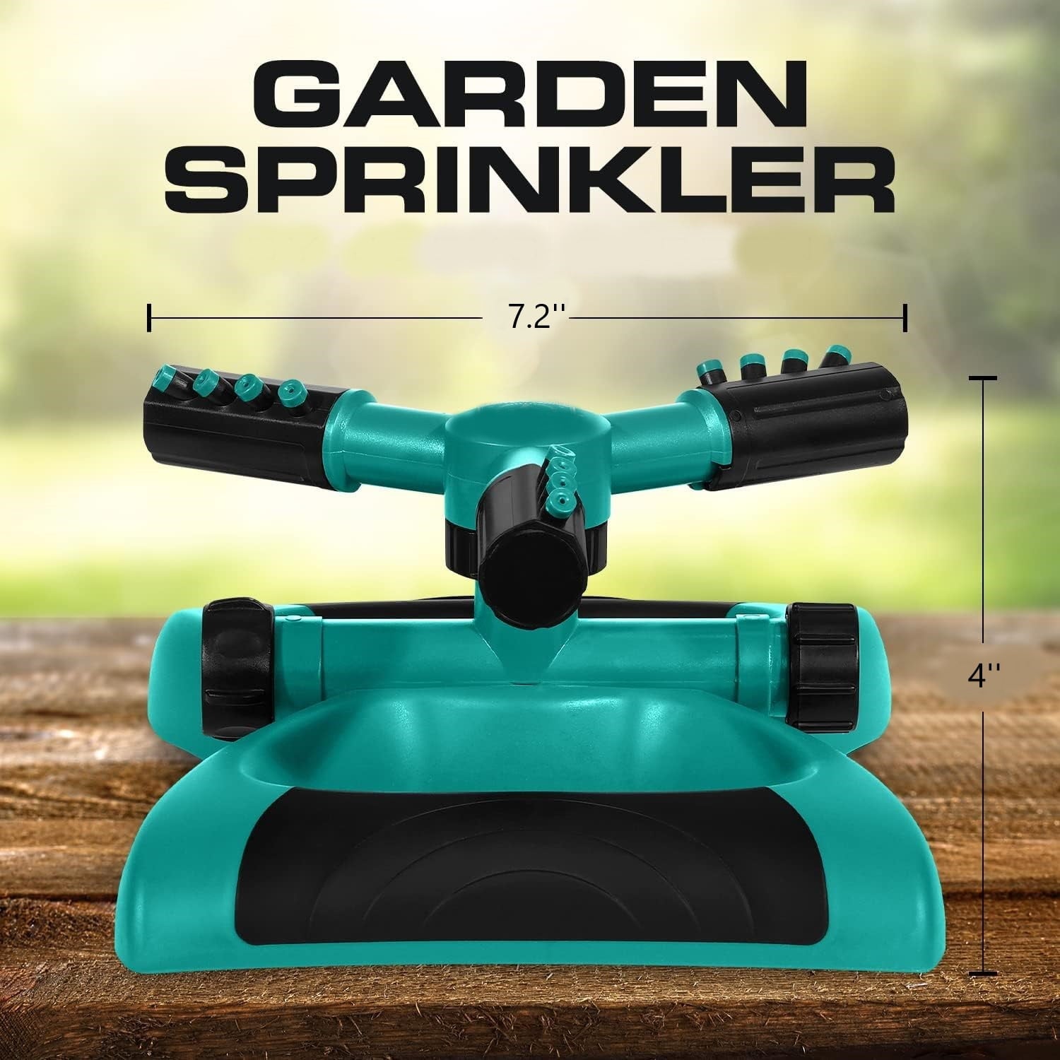 BN-LINK Sprinkler, Sprinklers for Yard Large Area, Rotating Lawn Sprinkler, Powerful and Even Watering for Lawns and Gardens, Water Sprinkler, Green