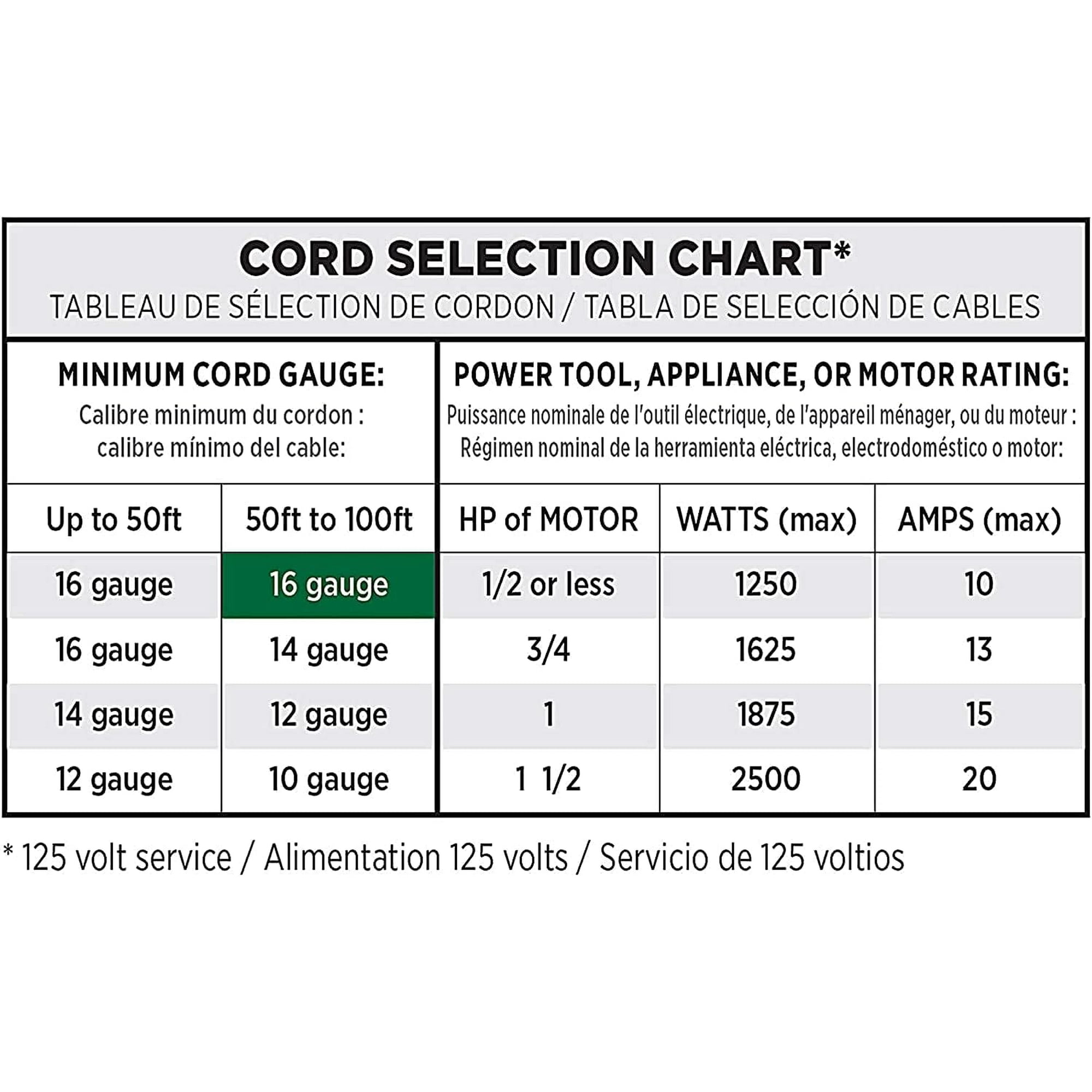 Clear Power 100 ft Extreme Cold Weather Outdoor Extension Cord, Lighted End, 16/3 SJTW, Works Down to -50°C, Power Indicator Light, 3-Prong Grounded Plug, Blue