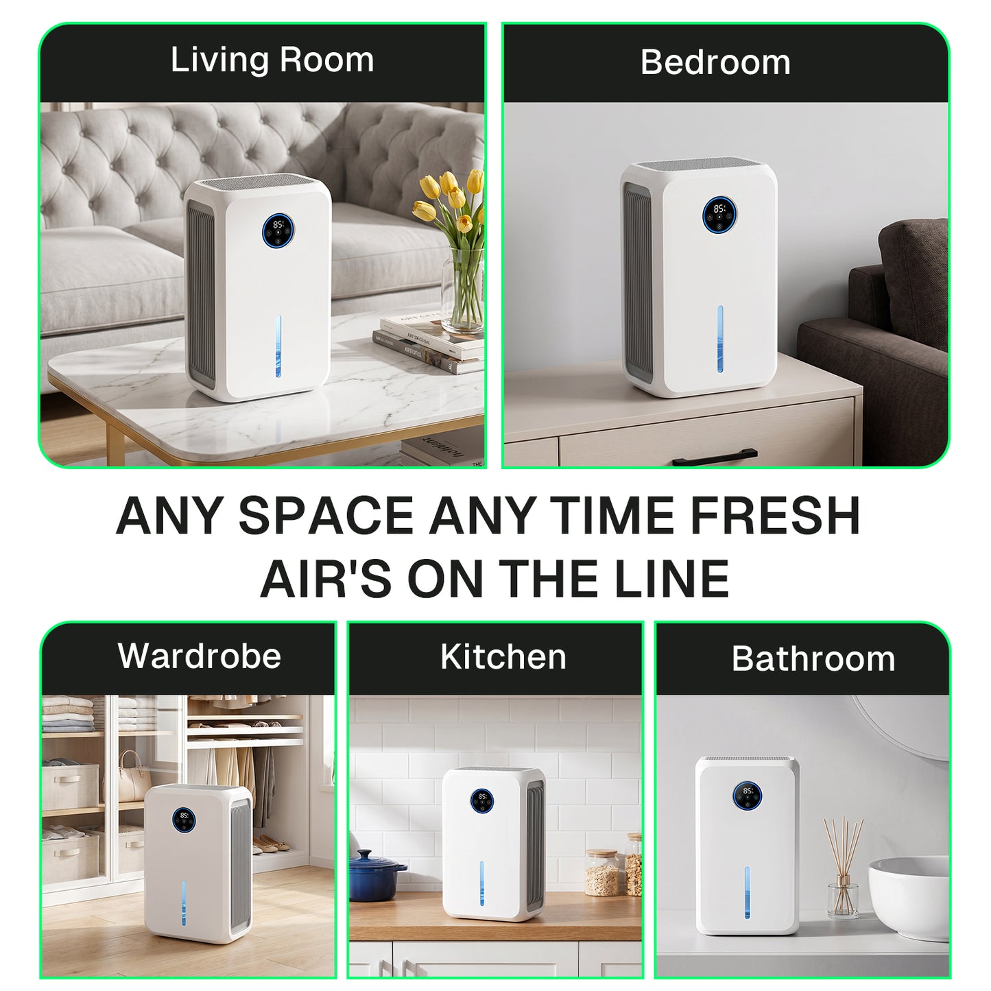 Behome Dehumidifier, 95OZ Dehumidifiers for Home (646 Sq.Ft), Auto Shut off Smart Dehumidifiers for Bedroom Basement Bathroom,White