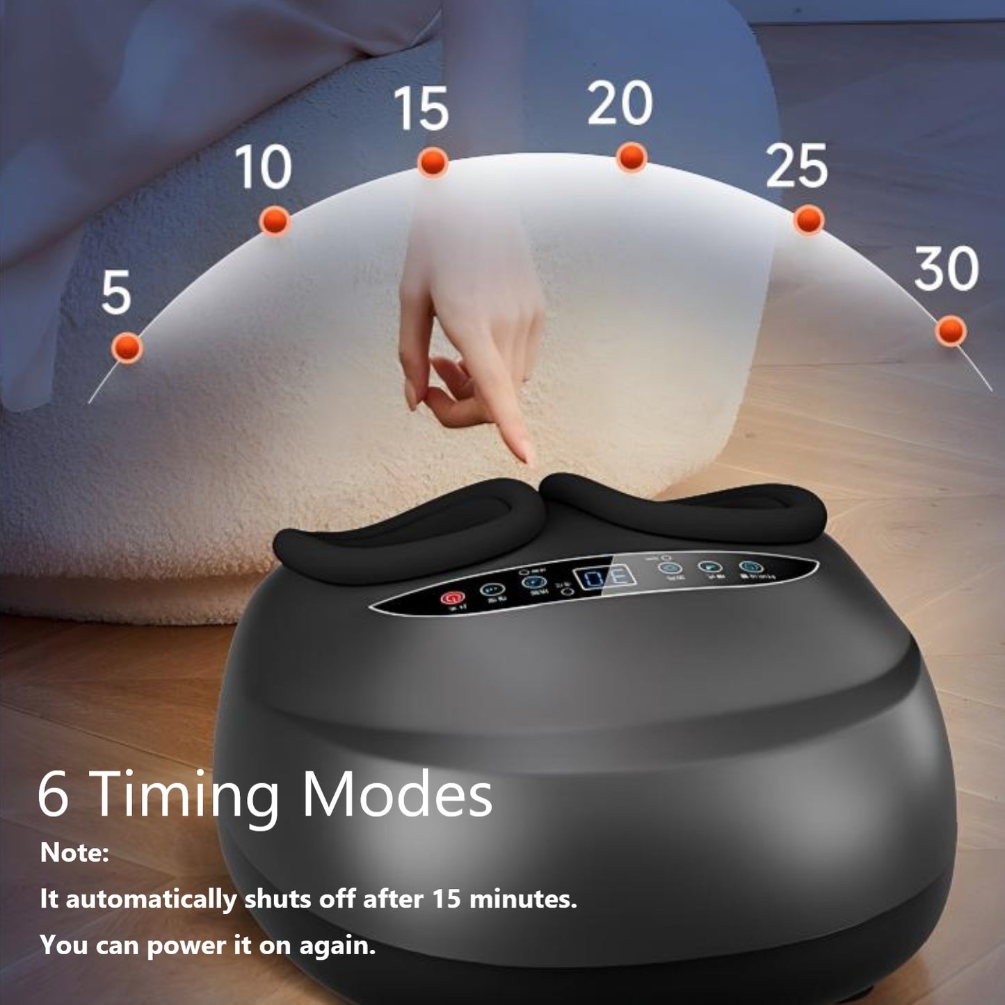 Behome Foot Massager Machine with Heat & 5 Deep-Kneading Modes, 5 Massage Levels & Timer, Remote Control Deep Kneading Machine for Plantar Fasciitis, for Home and Office Use