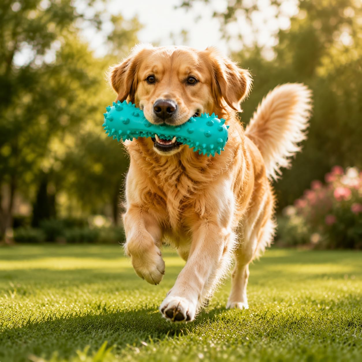 BN-LINK Squeaky Dog Chew Toy, Tough Durable Dog Toy with Toothbrush, Indestructible Dog Toy for Aggressive Chewers, Large Medium Breed, Teeth Cleaning