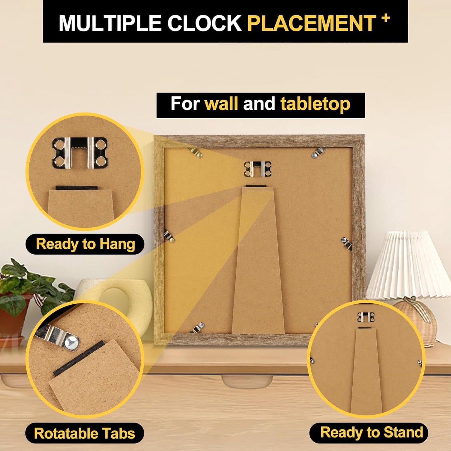 Behome 2 Pack 8 x 10 Picture Frame, Display Pictures 5x7 with Mat or 8x10 Without Mat, Photo Frame for Wall Mounting or Tabletop Display, Brown
