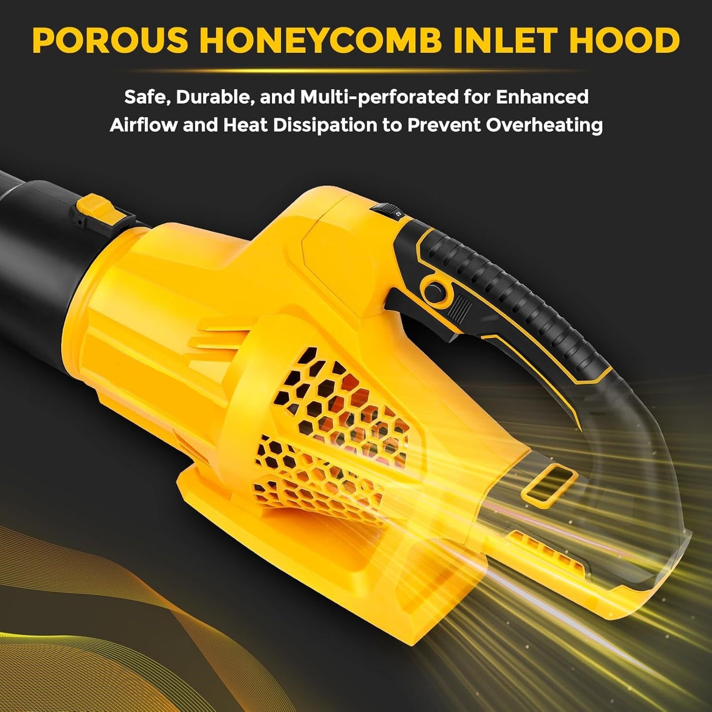 BN-LINK Cordless Leaf Blower, 20V Electric Leaf Blower with 6 Speed Settings, 2 x 1.5Ah High Capacity Battery Powered, for Lawn Care Patio Cleaning