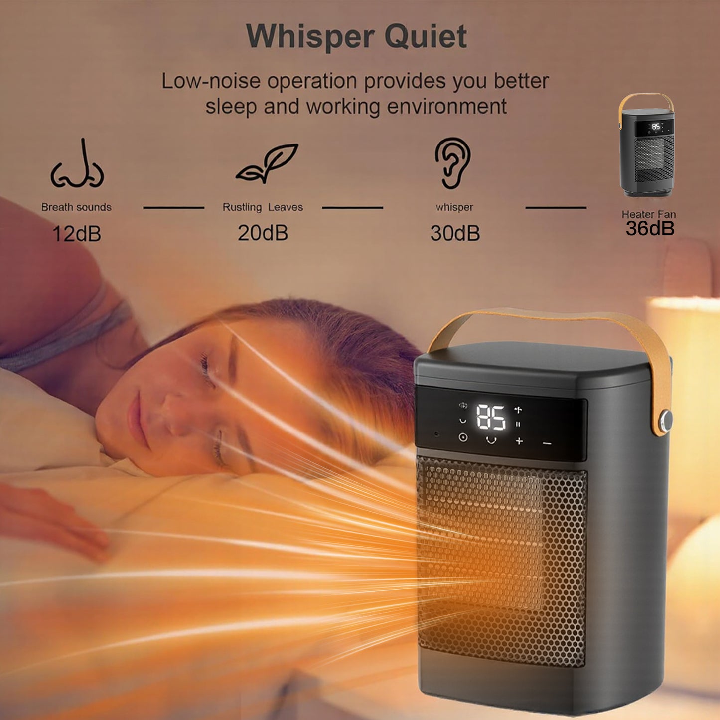 Behome Oscillating Space Heater with Remote, 1500W Portable Electric Space Heater with Thermostat & Timer, Indoor Small Heater with Heating and Fan Modes for Bedroom, Office and Indoor