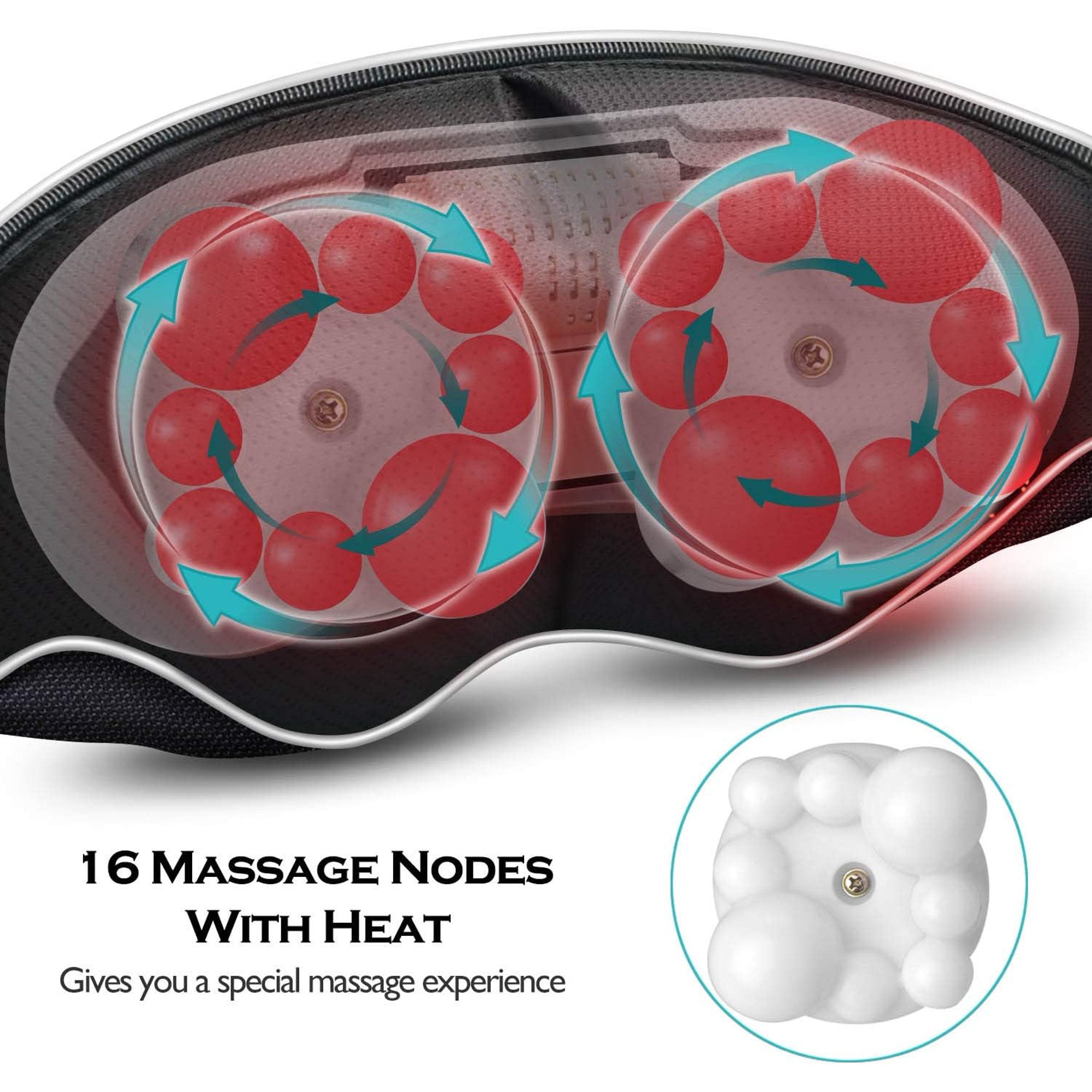 Behome Neck and Back Massager with Soothing Heat, Three gears, Electric Deep Tissue 3D Kneading Massager for Shoulder, Leg, Full Body Muscle Pain Relief, Office and Home Use