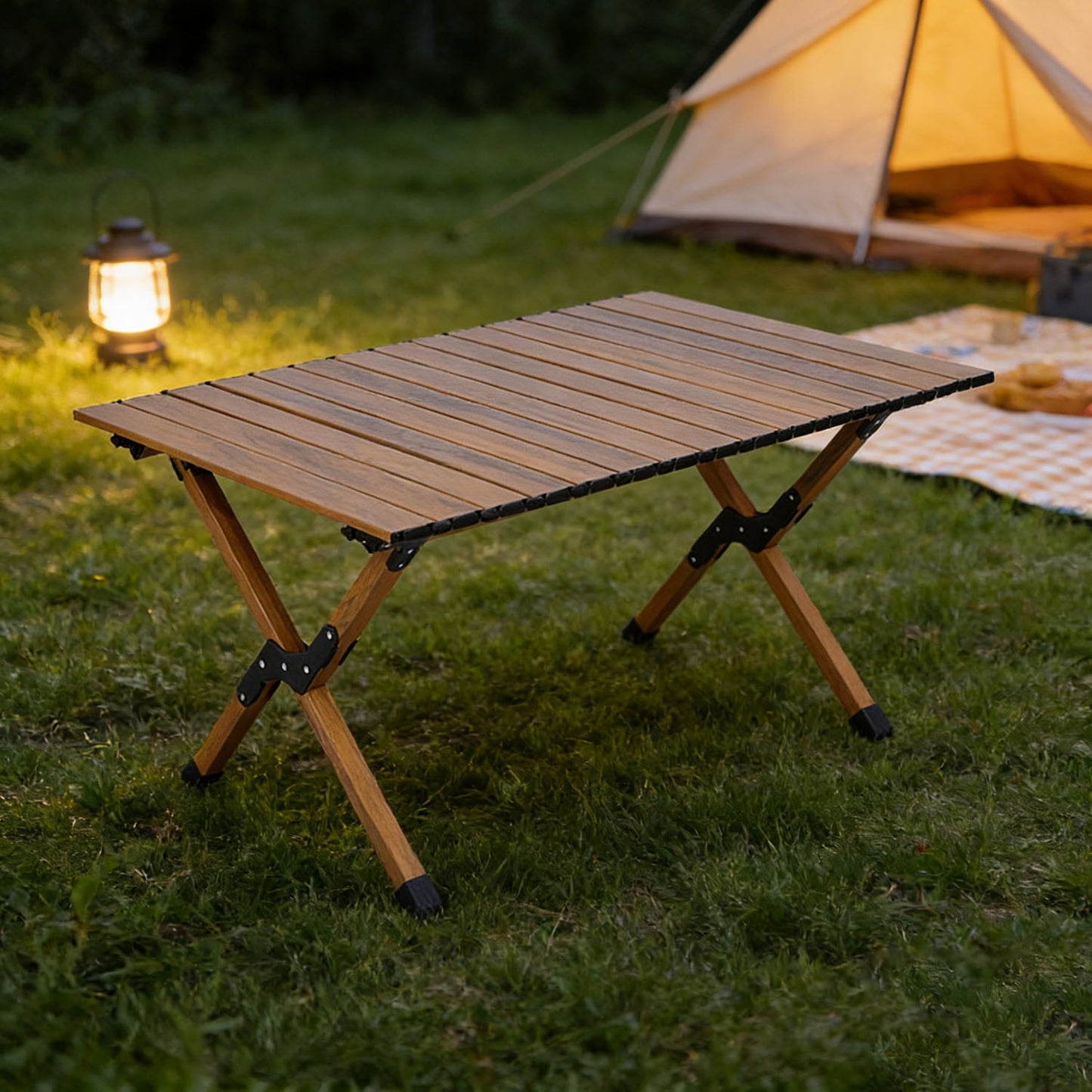 BN-LINK Folding Table Camping Table for Outdoor Barbecue Picnic Table Outdoor Table Garden Table,Lightweight with Carry Bag,35.4" L x 23.6" W x 17.7" H