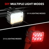 BN-LINK Bike Lights Front and Rear Set, USB Rechargeable 8+12 Modes Bicycle Lights, Waterproof Bike Lights Night Riding/Cycling