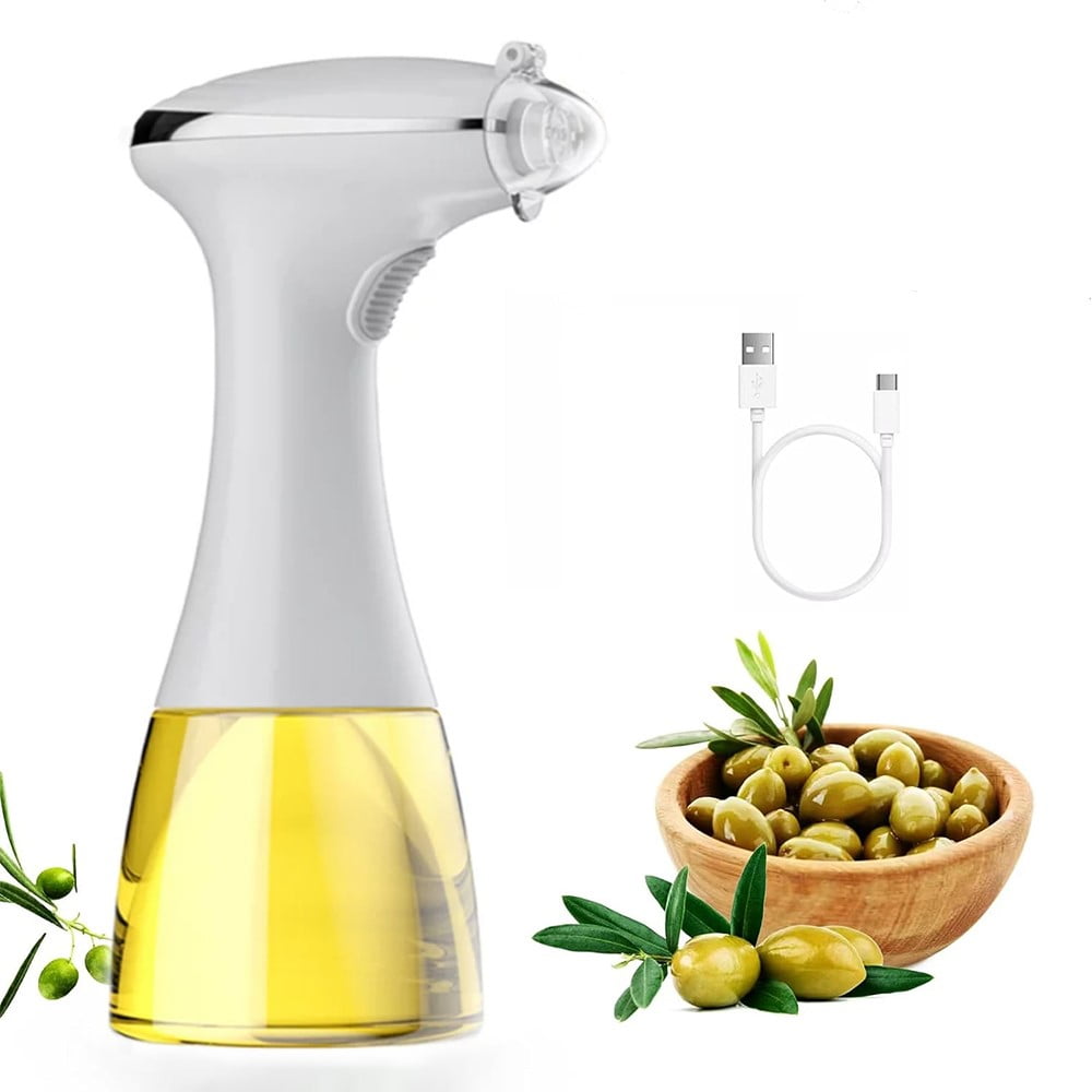 BN-LINK Oil Sprayer for Cooking, Electric Olive Oil Sprayer, 350ml Chargeable Oil Sprayer, Fine Mist Portable Oil Dispenser Bottle for Kitchen, Air Frye, Baking, Salad, BBQ