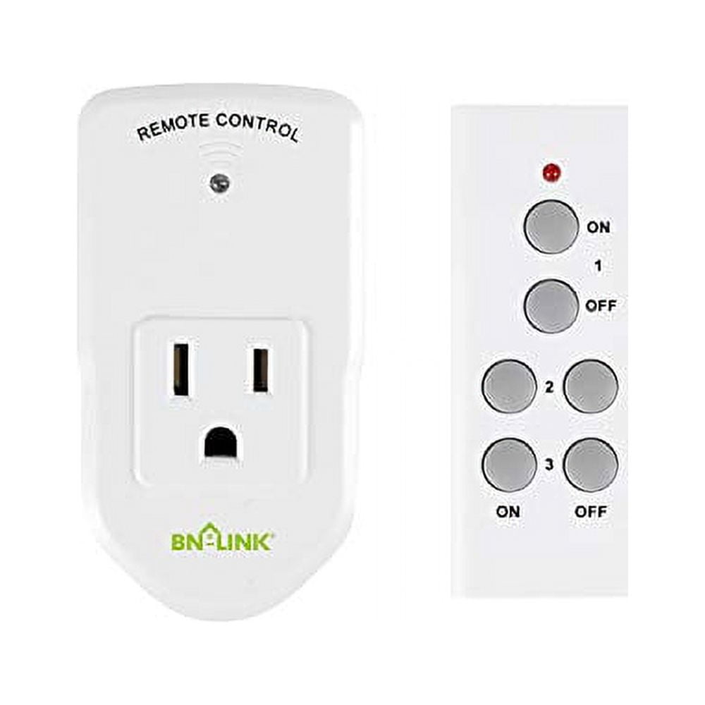 BN-LINK Wireless Remote Control Electrical Outlet Switch for Household Appliances (1 Pack)