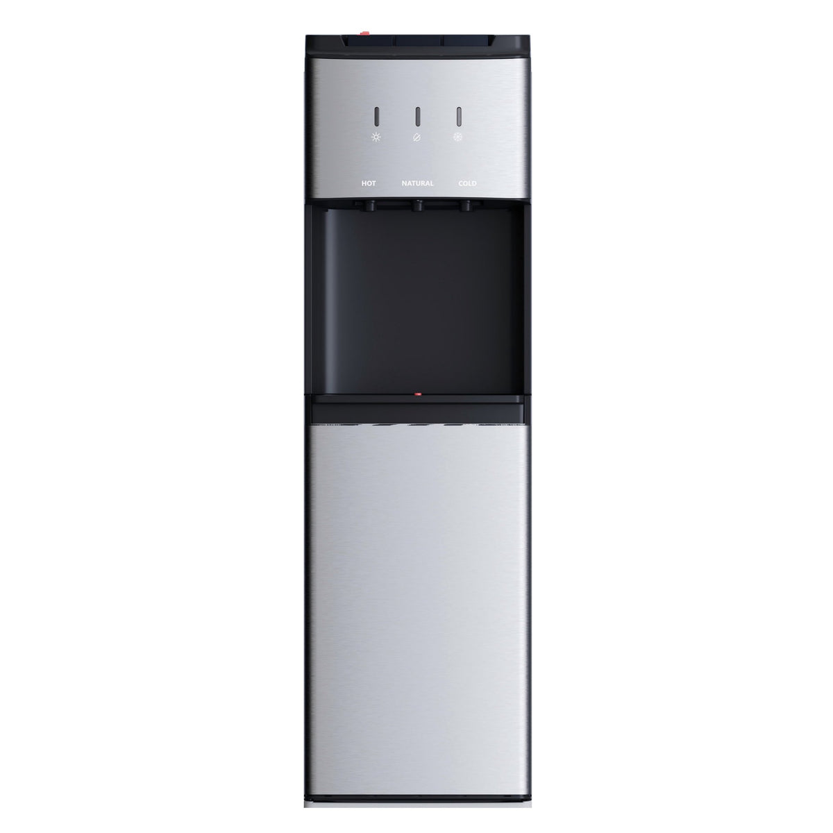 Behome Bottom Loading Water Cooler for 5 Gallon Bottles, Stainless Steel, 3‑Temp Hot/Cold/Room