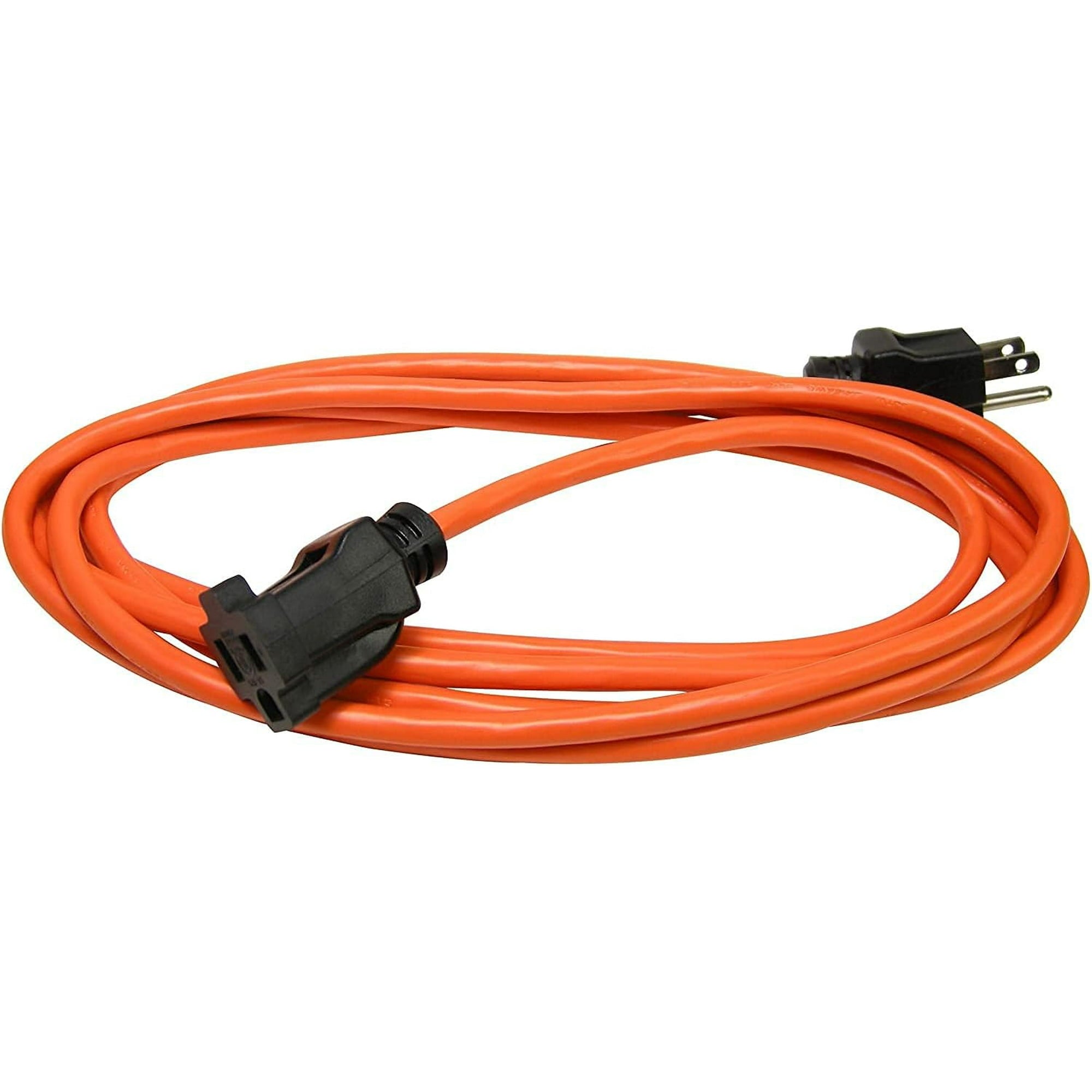 Clear Power 10 ft Outdoor Extension Cord 16/3 SJTW, 3-Prong Grounded Plug, Orange, Water & Weather Resistant, Flame Retardant, General Purpose Power Cord for Lawn & Garden