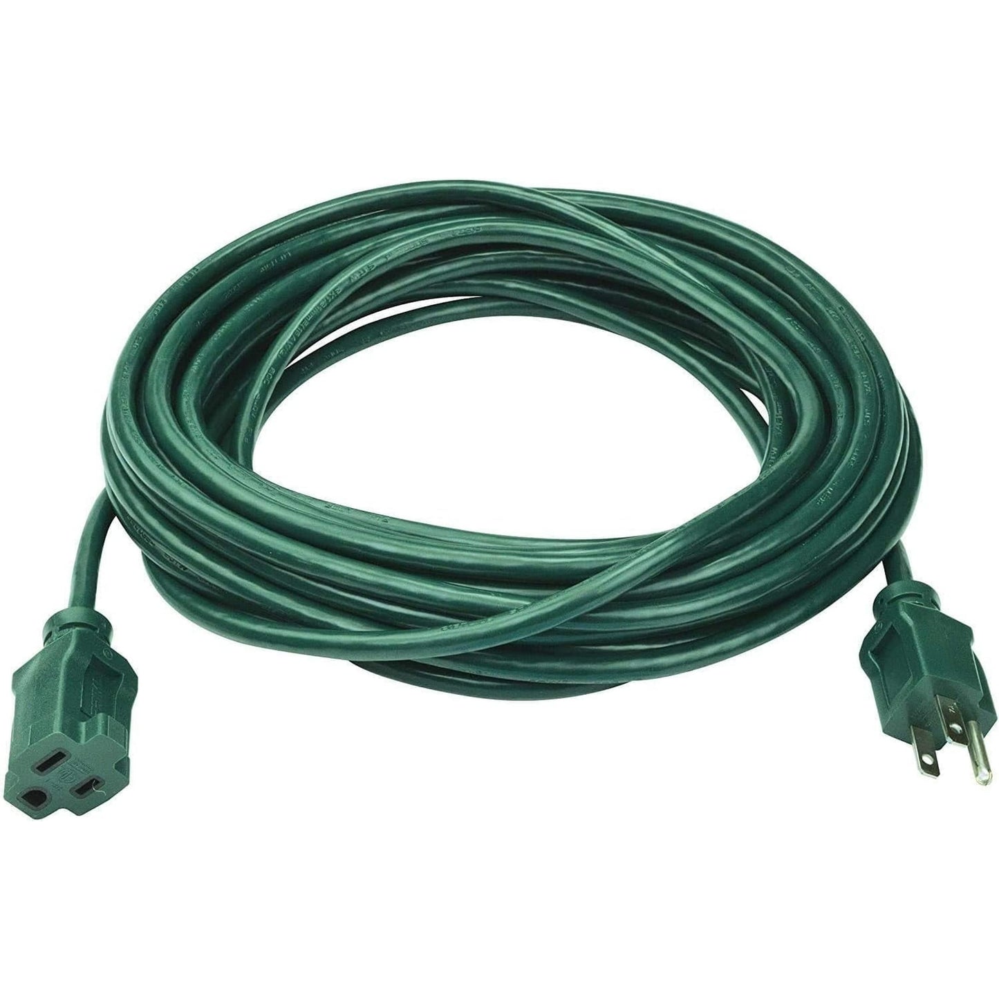 BN-LINK 25 ft Outdoor Extension Cord 16/3 SJTW, Lawn & Garden Green Cable for Holiday Decoration, 3-Prong Grounded Plug, Water & Weather Resistant, Flame Retardant