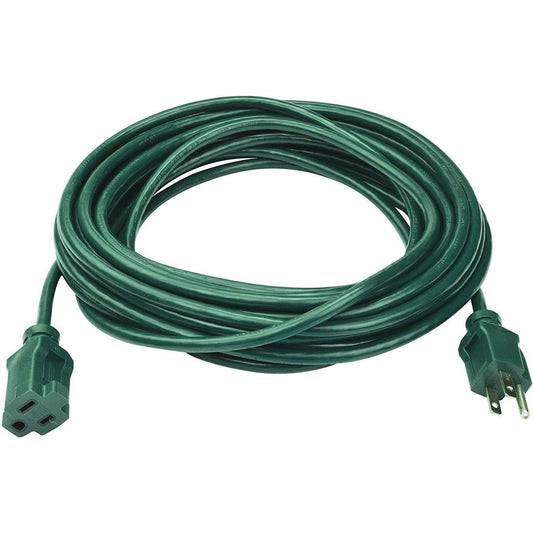BN-LINK 25 ft Outdoor Extension Cord 16/3 SJTW, Lawn & Garden Green Cable for Holiday Decoration, 3-Prong Grounded Plug, Water & Weather Resistant, Flame Retardant