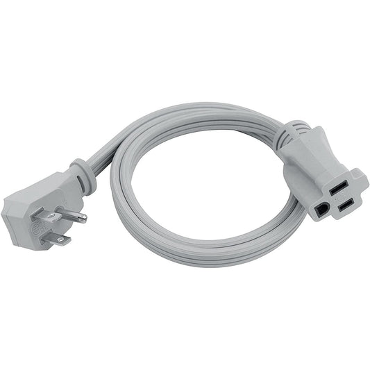 Clear Power 3ft 14/3 Gray Air Conditioner/Major Appliance Indoor Extension Cord, Grounded Flat Plug, Perfect for AC Units and Major Appliances