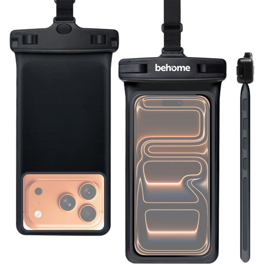 Behome Waterproof Phone Pouch, IPX8 Waterproof Phone Case for iPhone 17 16 15 14 13 Pro Max XS Samsung, 3D Cell phone Dry Bag Beach Essentials (2 Pack, 8 inch)