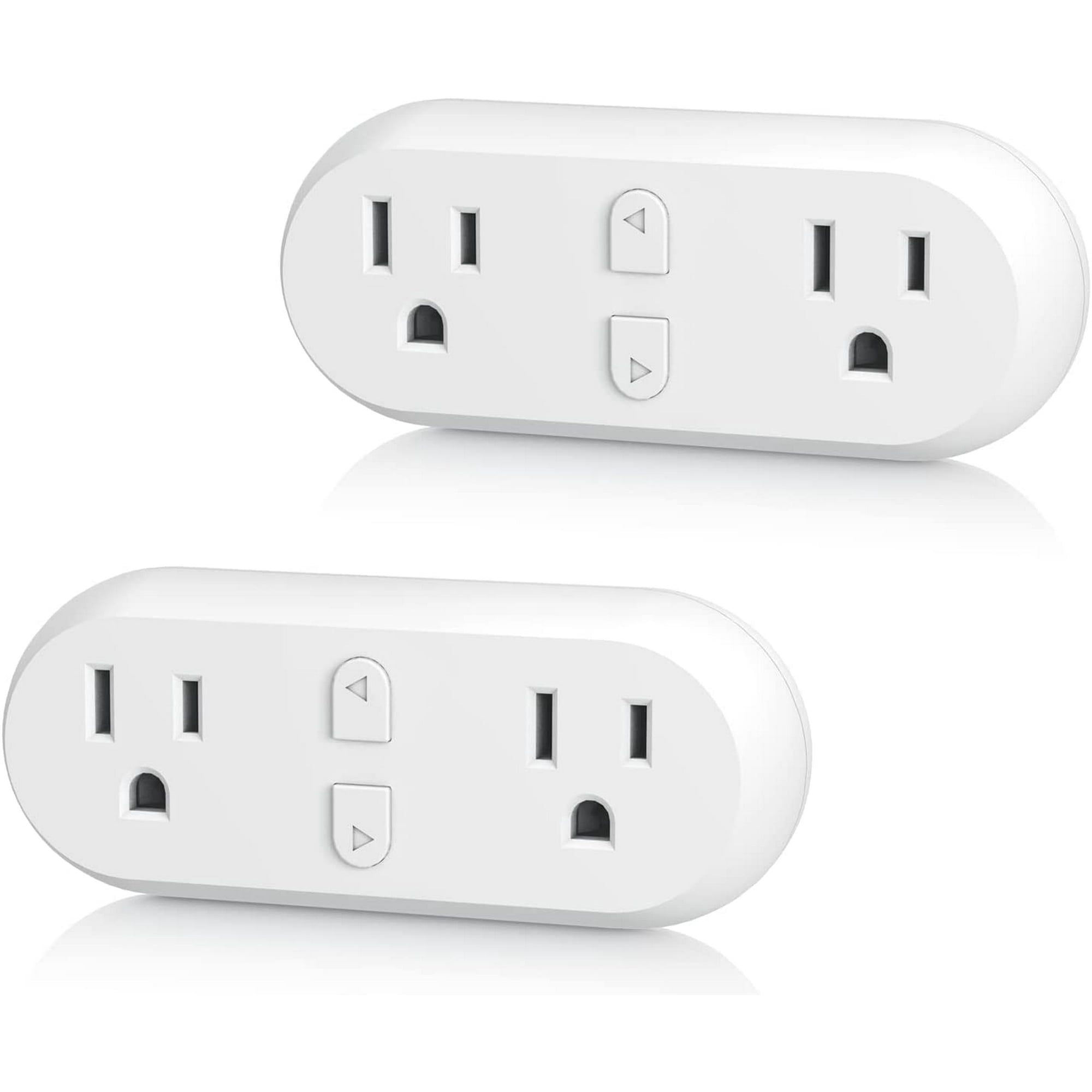 HBN Smart Plug 15A, WiFi&Bluetooth Outlet Extender Dual Socket Plugs Works with Alexa, Google Home Assistant, Remote Control with Timer Function, No Hub Required, ETL Certified, 2.4G WiFi Only, 2-Pack