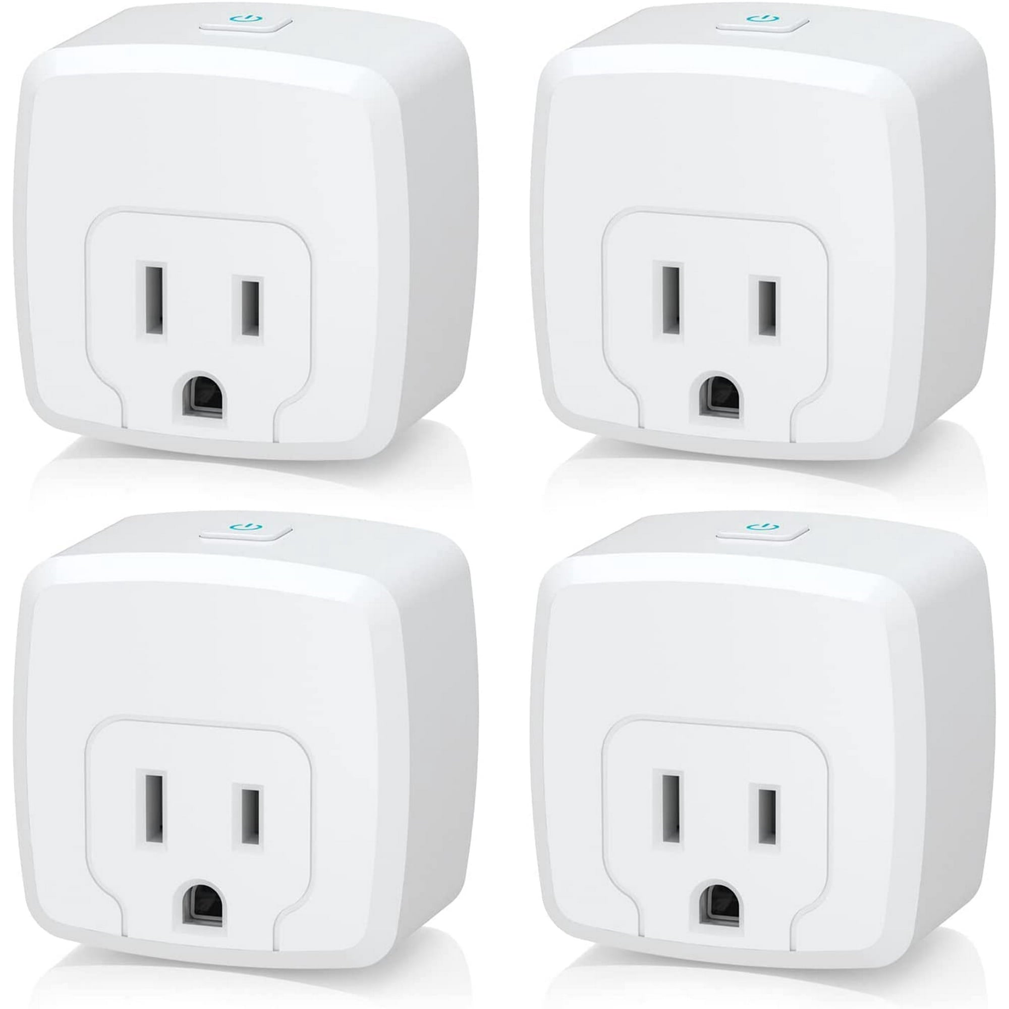 HBN Smart Plug Mini 15A, WiFi Smart Outlet Works with Alexa, Google Home Assistant, Remote Control with Timer Function, No Hub Required, ETL Certified, 2.4G WiFi Only, 4-Pack