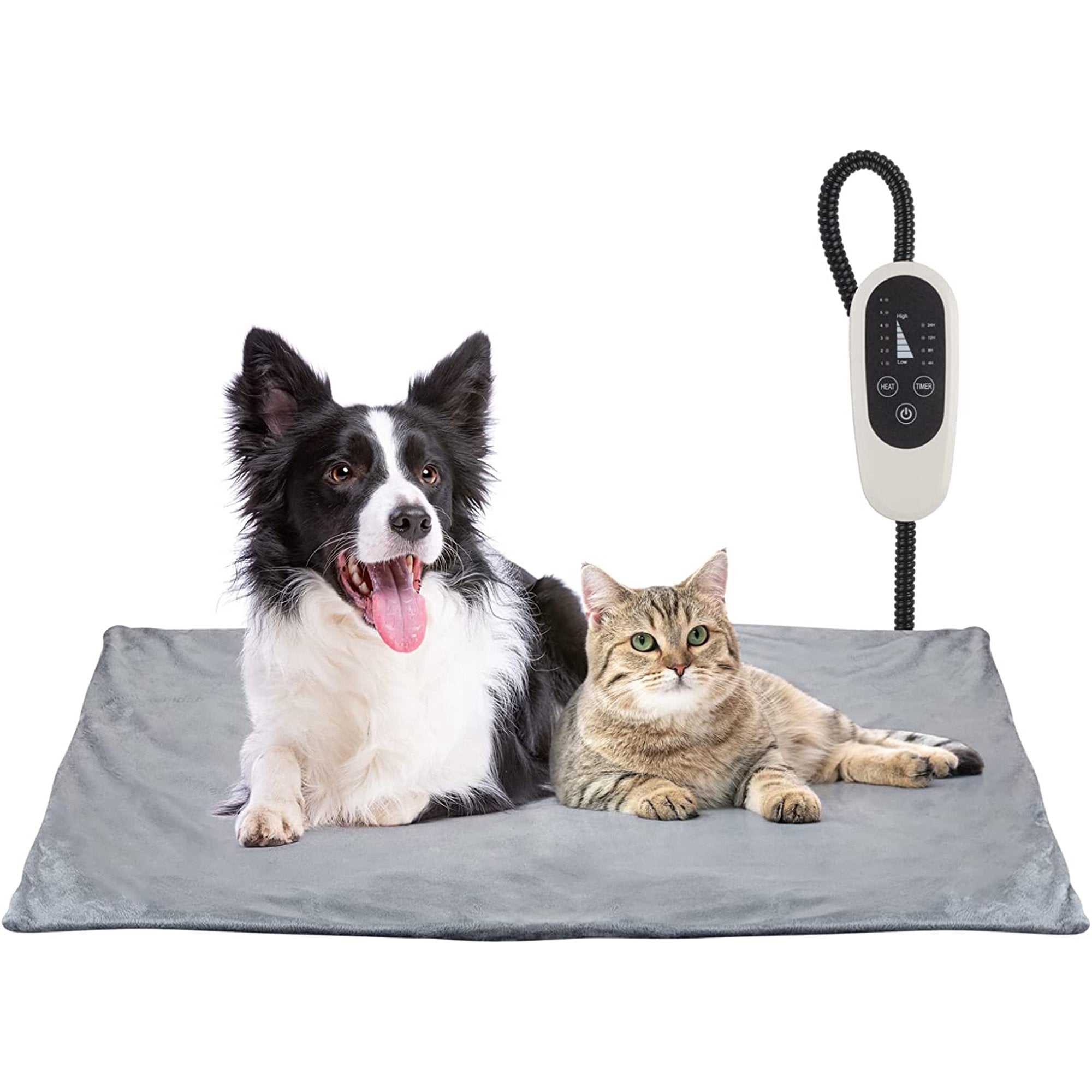 Pet Heating Pad, 16" x 28" Heating Pad with Chew Resistant Cord, for Dog Cat, 6 Adjustable Mode with Timer