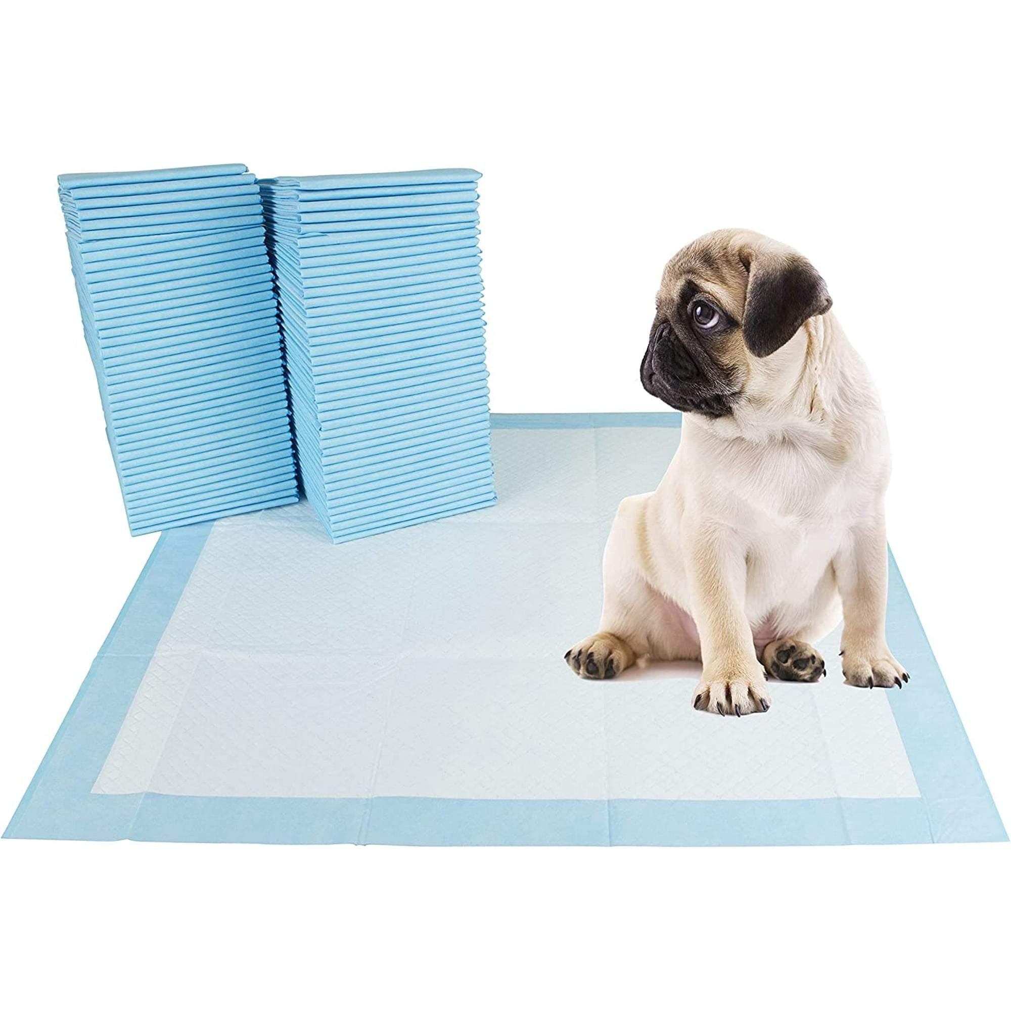 Puppy Pee Pads 18" x 24", 50 Counts, Dog and Puppy Training Pads, Dog Pee Training Pads Super Absorbent & Leak-Proof, with Quick-Dry Surface, Blue