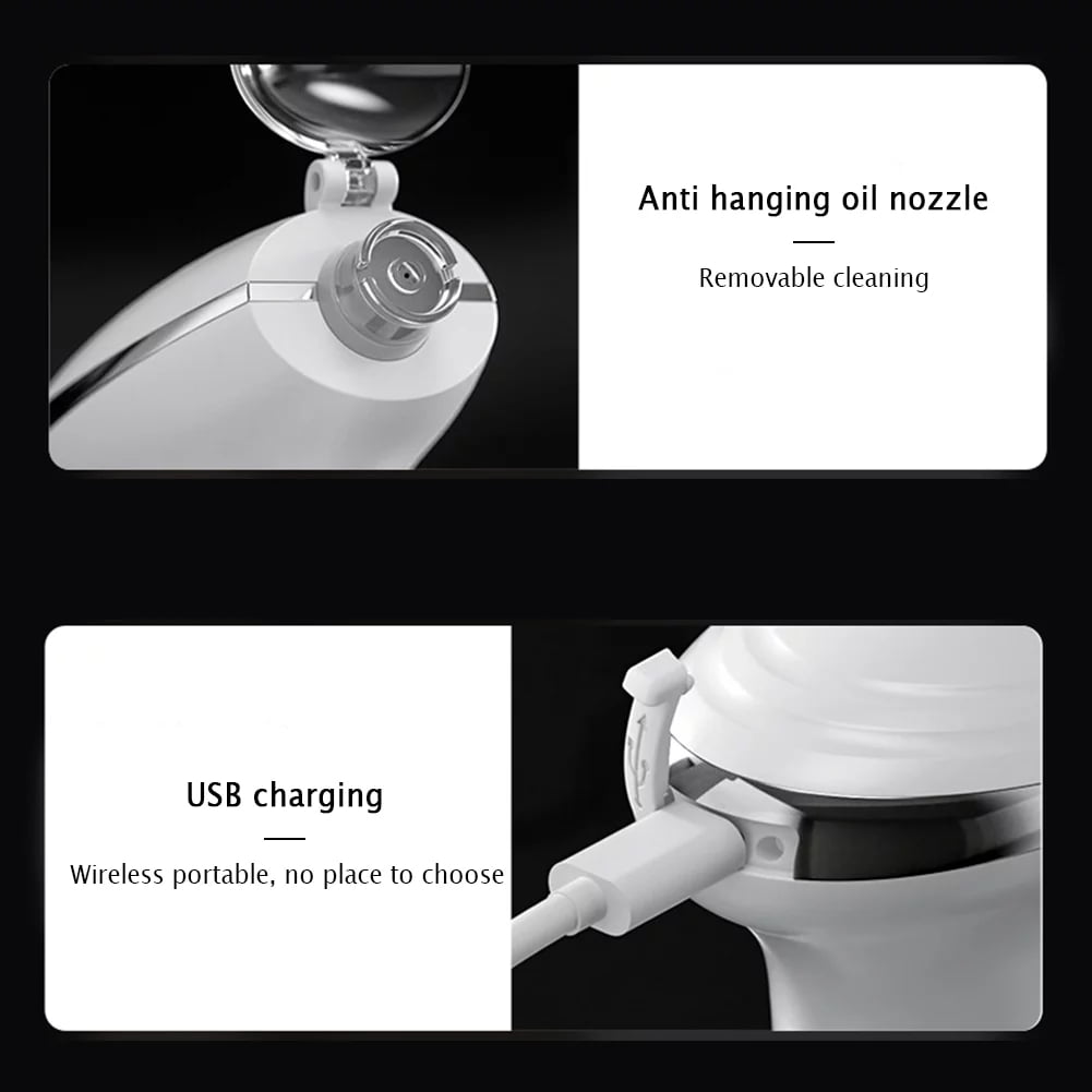 BN-LINK Oil Sprayer for Cooking, Electric Olive Oil Sprayer, 350ml Chargeable Oil Sprayer, Fine Mist Portable Oil Dispenser Bottle for Kitchen, Air Frye, Baking, Salad, BBQ