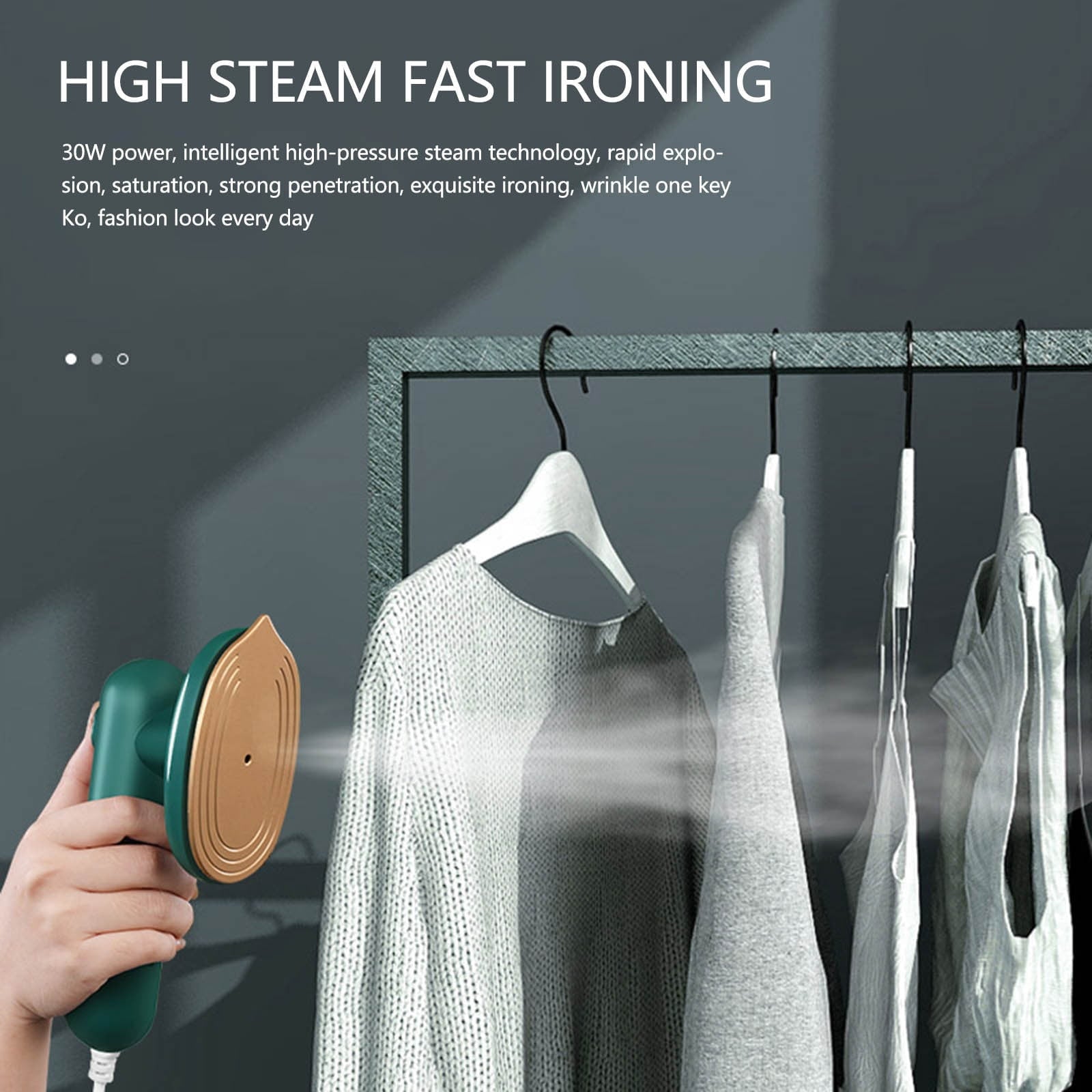 BN-LINK Travel Steamer Iron for Clothes, Mini Handheld Size Portable Fabric Clothing Garment Steamers, Electric Steam Ironing Machine for Travel College Dorm Essentials Travel Gifts