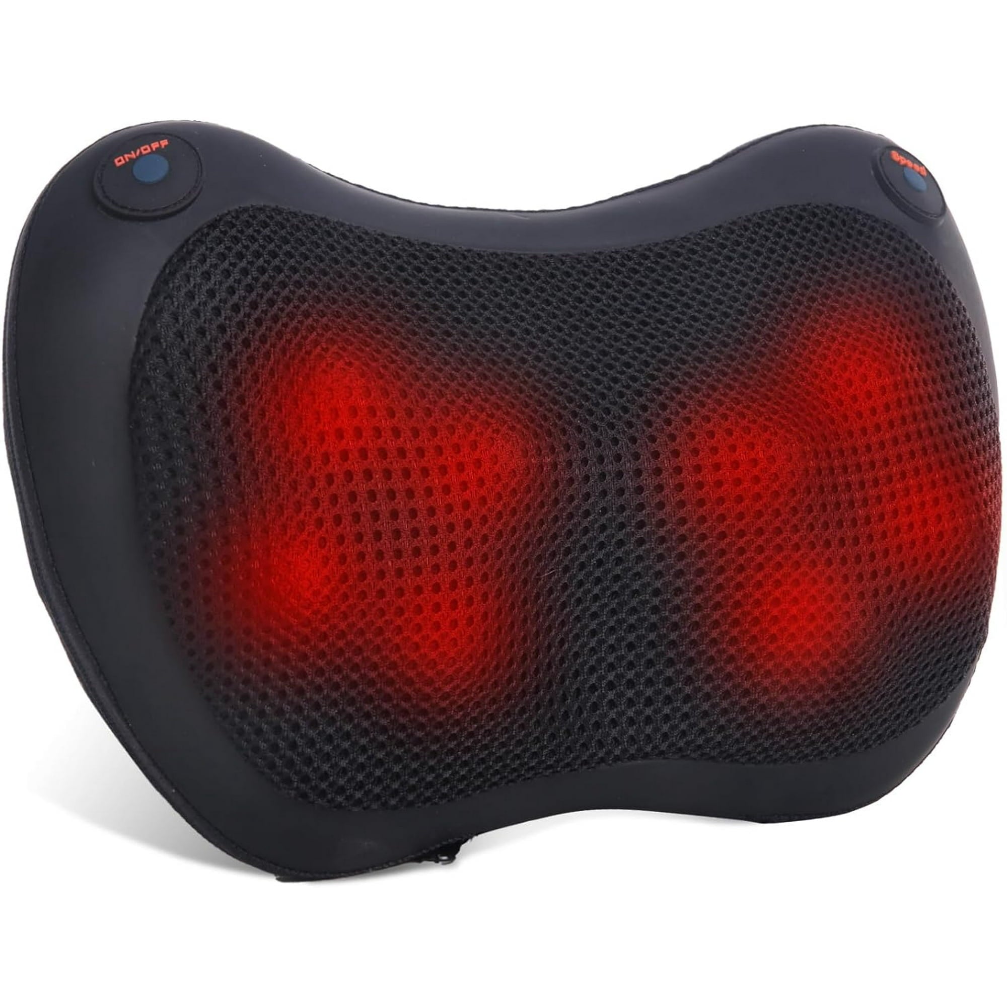 Behome Back and Neck Massager with Heat, Electric 3D Deep Kneading Tissue Massage Pillow for Chair & Car, Muscle Pain Relief on Shoulders, Legs, Foot, office and Home Use