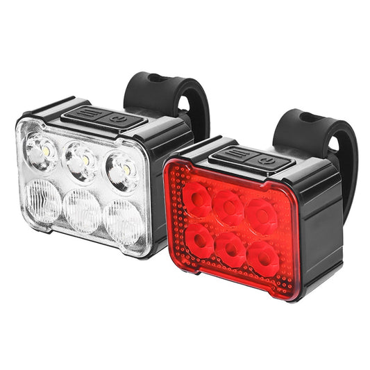 BN-LINK Bike Lights Front and Rear Set, USB Rechargeable 8+12 Modes Bicycle Lights, Waterproof Bike Lights Night Riding/Cycling