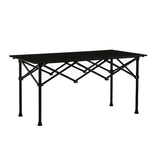BN-LINK Folding Table Camping Table for Outdoor Barbecue Picnic Table Outdoor Table Garden Table,Lightweight with Carry Bag,47.2" L x 20.5" W x 22" H, Black