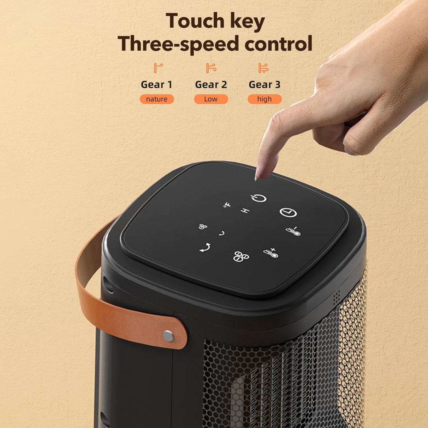 BN-LINK Space Heater with Remote, 1500W Portable Electric Space Heater with Thermostat & Timer, Indoor Small Heater with Heating and Fan Modes for Bedroom, Office and Indoor Use