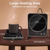 BN-LINK Coffee Mug Warmer with Light, Electric Cup Warmer for Desk with 3 Temperature Settings, Auto Shut Off, Beverage Warmer for Heating Coffee, Milk, Tea and Hot Chocolate(Black)