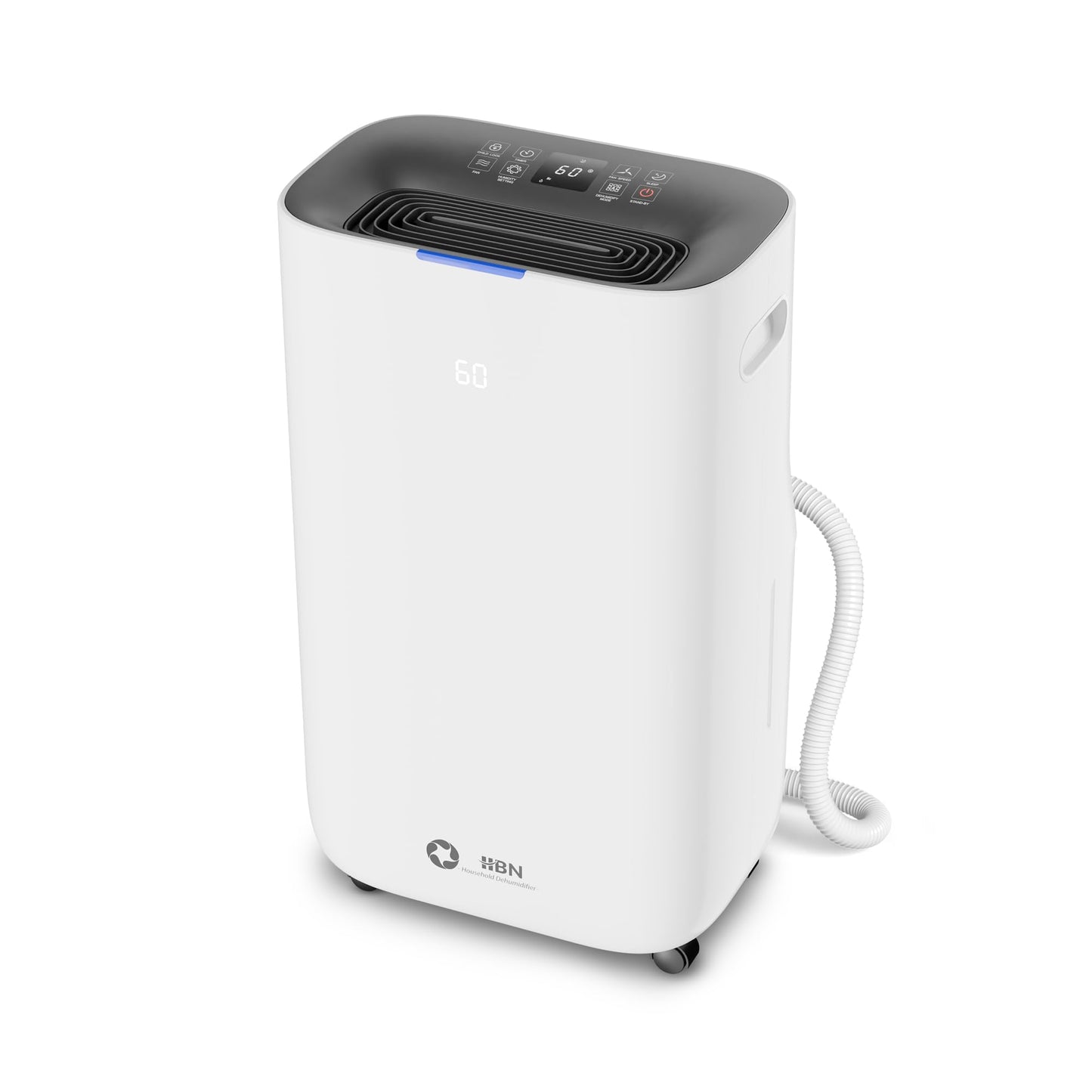 HBN Max 80 Pint Smart Dehumidifier for Home, 4500 Sq.ft Efficient Dehumidifier with Drain Hose, 1.71 Gallon Water Tank, Intelligent Humidity Dehumidifiers for Basement, Bedroom, Bathroom