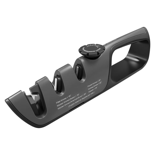Behome 3-in-1 Knife Sharpener 6 Angle Adjustable, With 3 Stage, Handheld Manual Knives Sharpener for Repair, Restore, Polish Blades, for Kitchen Knives, Scissors
