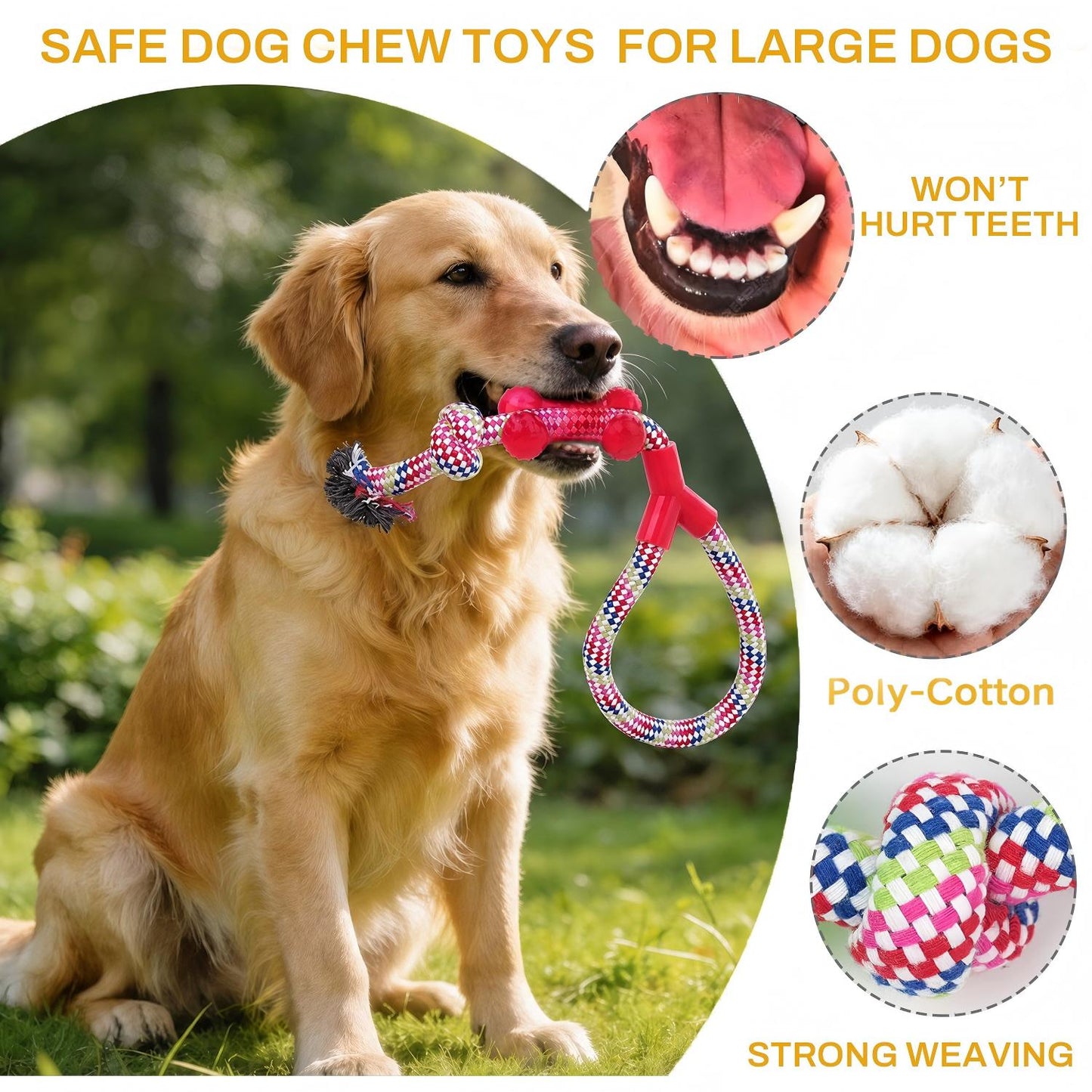 BN-LINK 10 Pack Dog Toys, Dog Chew Toys, Puppy Teething Toys with Tug of War and Rope Toys for Puppies and Small Dogs, Interactive Dog Toys for Boredom Relief